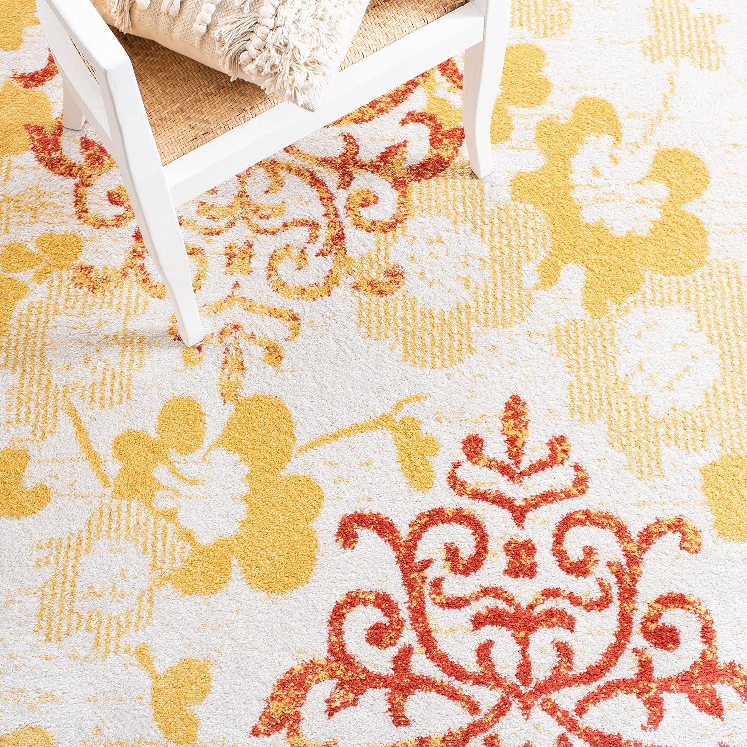 image:imageSAFAVIEH Area Rug 8x10 Adirondack Collection Large Navy amp Silver Floral Glam Damask Design NonShedding amp Easy Cleaning Ideal for Living Room Bedroom Office Dining Space ADR114NGreyGold