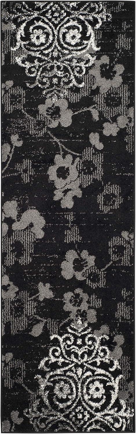 image:imageSAFAVIEH Area Rug 8x10 Adirondack Collection Large Navy amp Silver Floral Glam Damask Design NonShedding amp Easy Cleaning Ideal for Living Room Bedroom Office Dining Space ADR114NBlackSilver