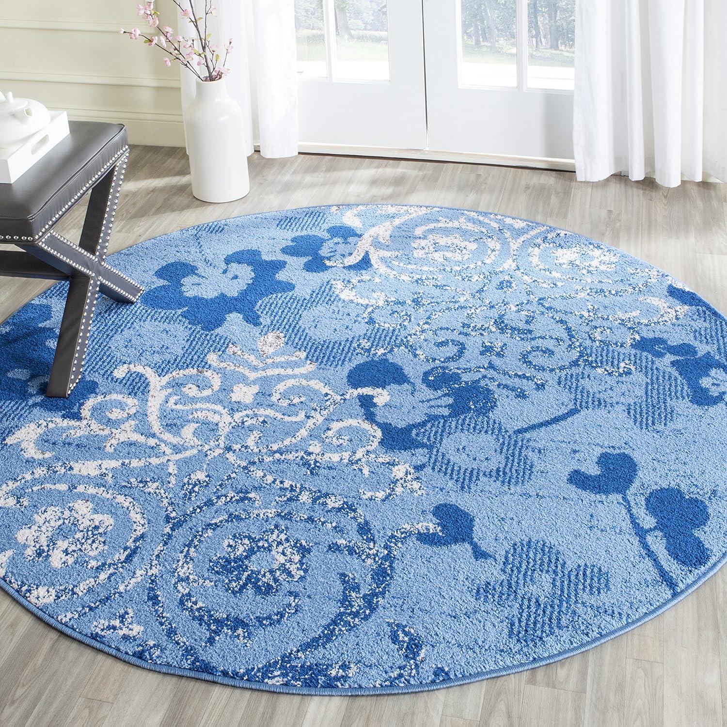 image:imageSAFAVIEH Area Rug 8x10 Adirondack Collection Large Navy amp Silver Floral Glam Damask Design NonShedding amp Easy Cleaning Ideal for Living Room Bedroom Office Dining Space ADR114NLight BlueDark Blue