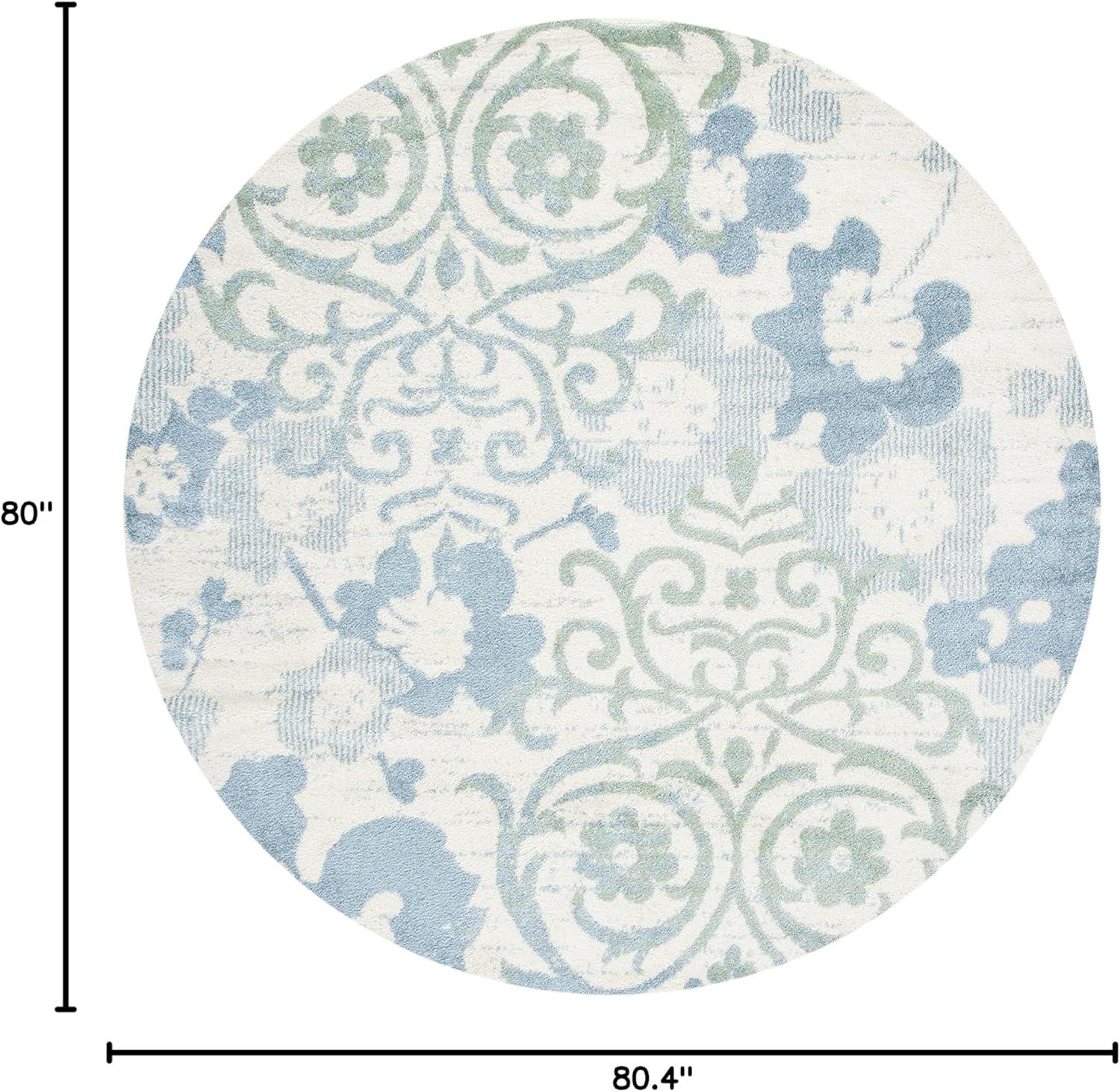 image:imageSAFAVIEH Area Rug 8x10 Adirondack Collection Large Navy amp Silver Floral Glam Damask Design NonShedding amp Easy Cleaning Ideal for Living Room Bedroom Office Dining Space ADR114NIvoryBlue