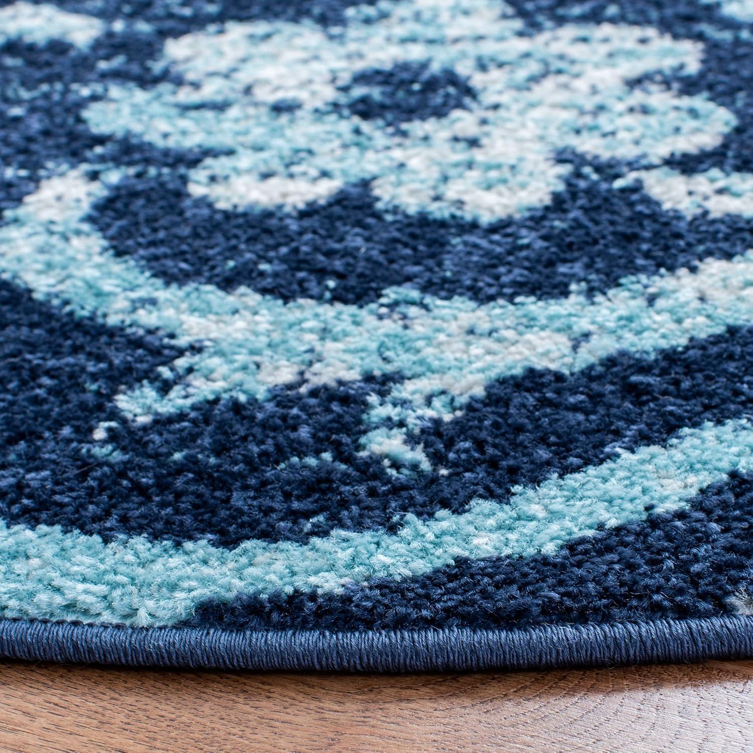 image:imageSAFAVIEH Area Rug 8x10 Adirondack Collection Large Navy amp Silver Floral Glam Damask Design NonShedding amp Easy Cleaning Ideal for Living Room Bedroom Office Dining Space ADR114NNavyAqua