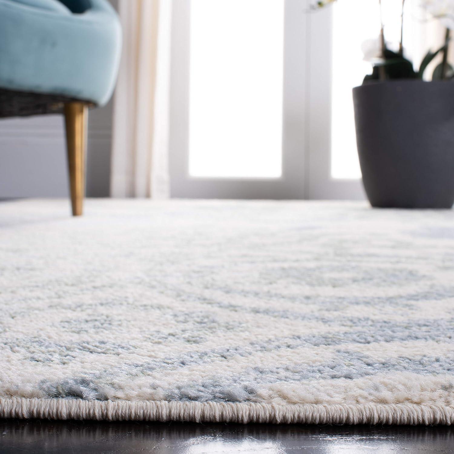 image:imageSAFAVIEH Area Rug 8x10 Adirondack Collection Large Navy amp Silver Floral Glam Damask Design NonShedding amp Easy Cleaning Ideal for Living Room Bedroom Office Dining Space ADR114NIvoryBlue