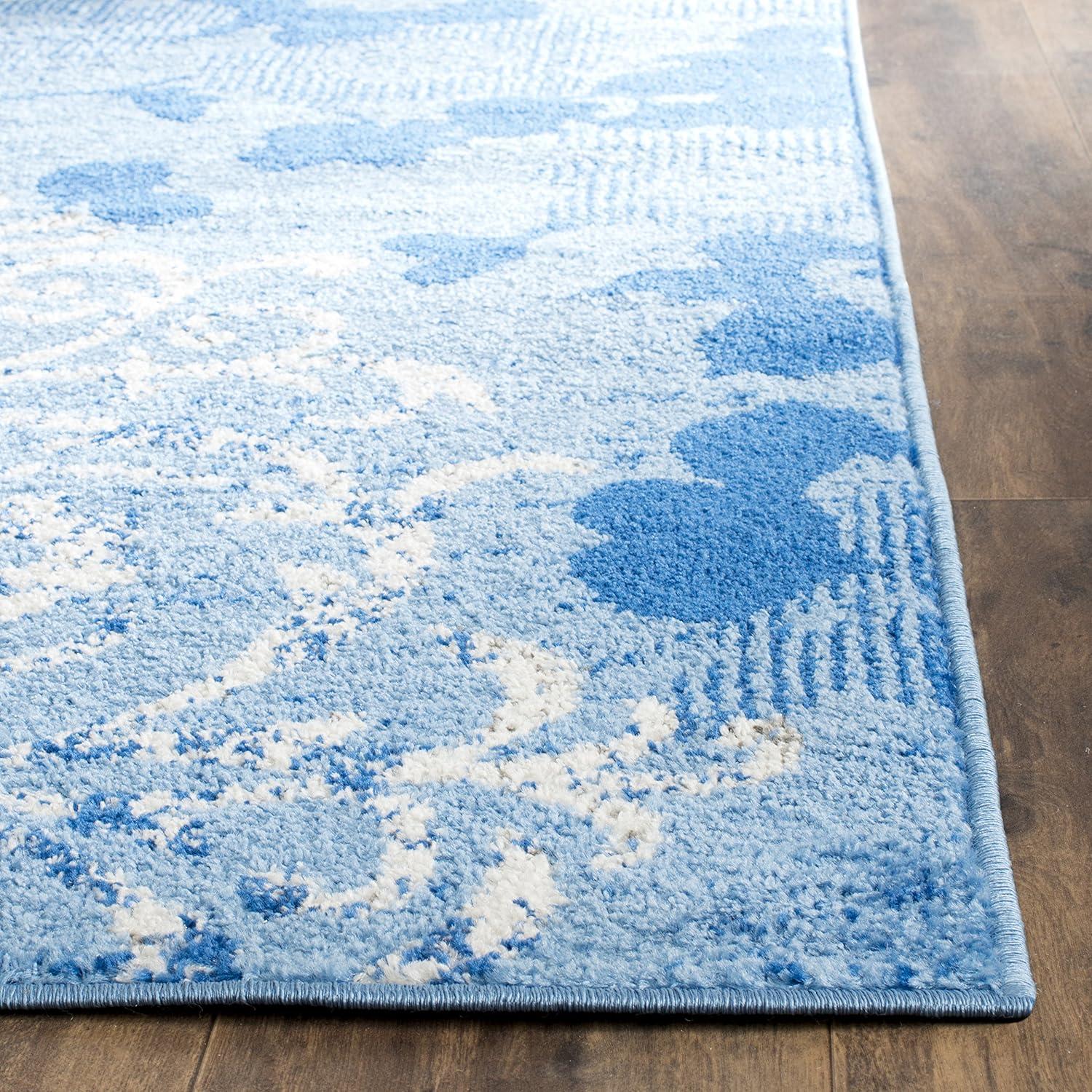 image:imageSAFAVIEH Area Rug 8x10 Adirondack Collection Large Navy amp Silver Floral Glam Damask Design NonShedding amp Easy Cleaning Ideal for Living Room Bedroom Office Dining Space ADR114NLight BlueDark Blue