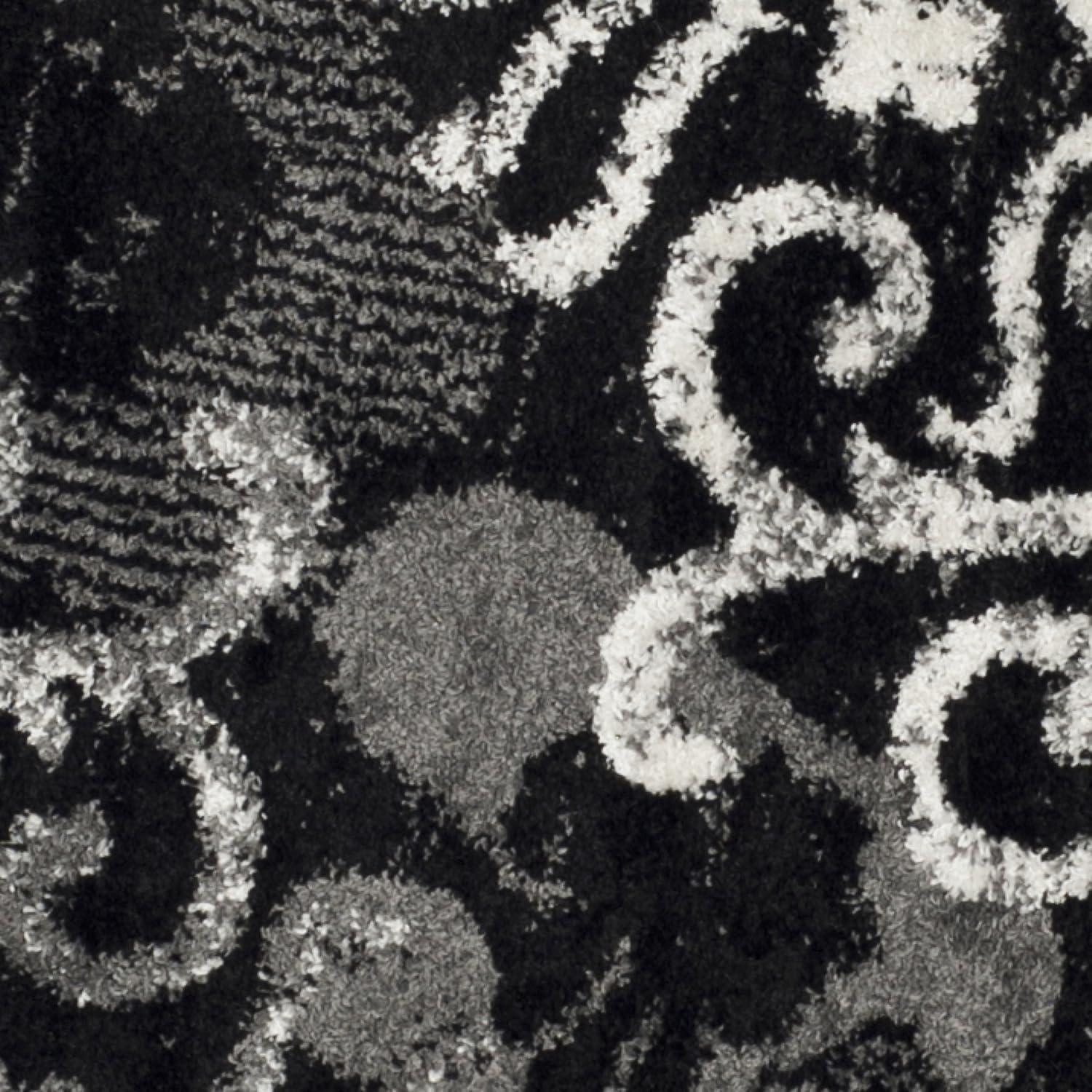 image:imageSAFAVIEH Area Rug 8x10 Adirondack Collection Large Navy amp Silver Floral Glam Damask Design NonShedding amp Easy Cleaning Ideal for Living Room Bedroom Office Dining Space ADR114NBlackSilver