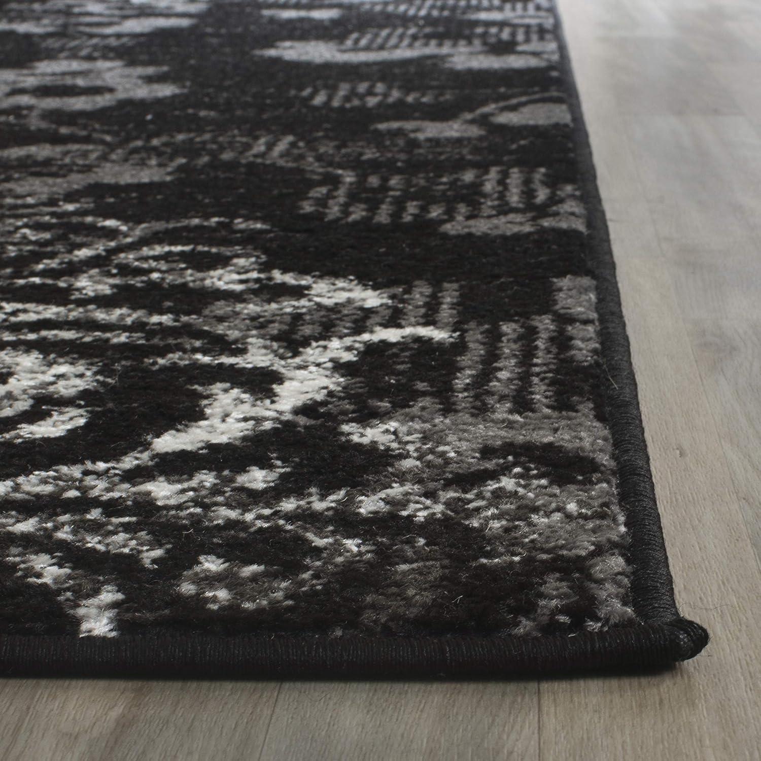 image:imageSAFAVIEH Area Rug 8x10 Adirondack Collection Large Navy amp Silver Floral Glam Damask Design NonShedding amp Easy Cleaning Ideal for Living Room Bedroom Office Dining Space ADR114NBlackSilver