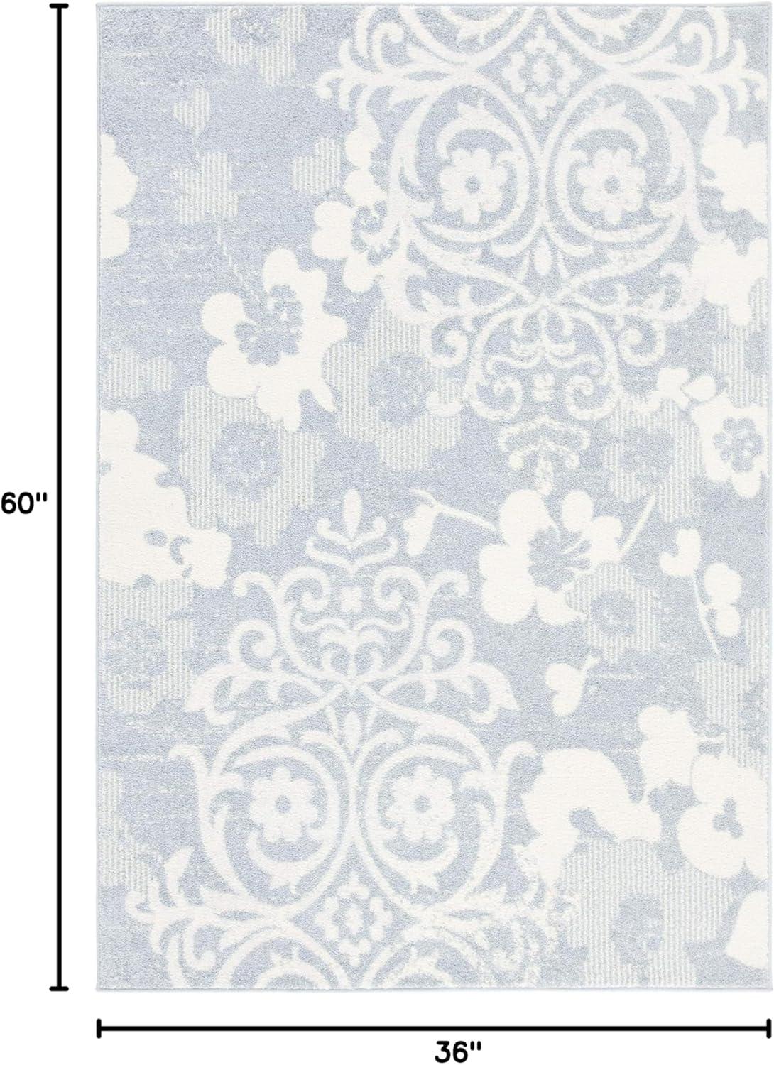 image:imageSAFAVIEH Area Rug 8x10 Adirondack Collection Large Navy amp Silver Floral Glam Damask Design NonShedding amp Easy Cleaning Ideal for Living Room Bedroom Office Dining Space ADR114NGreyIvory