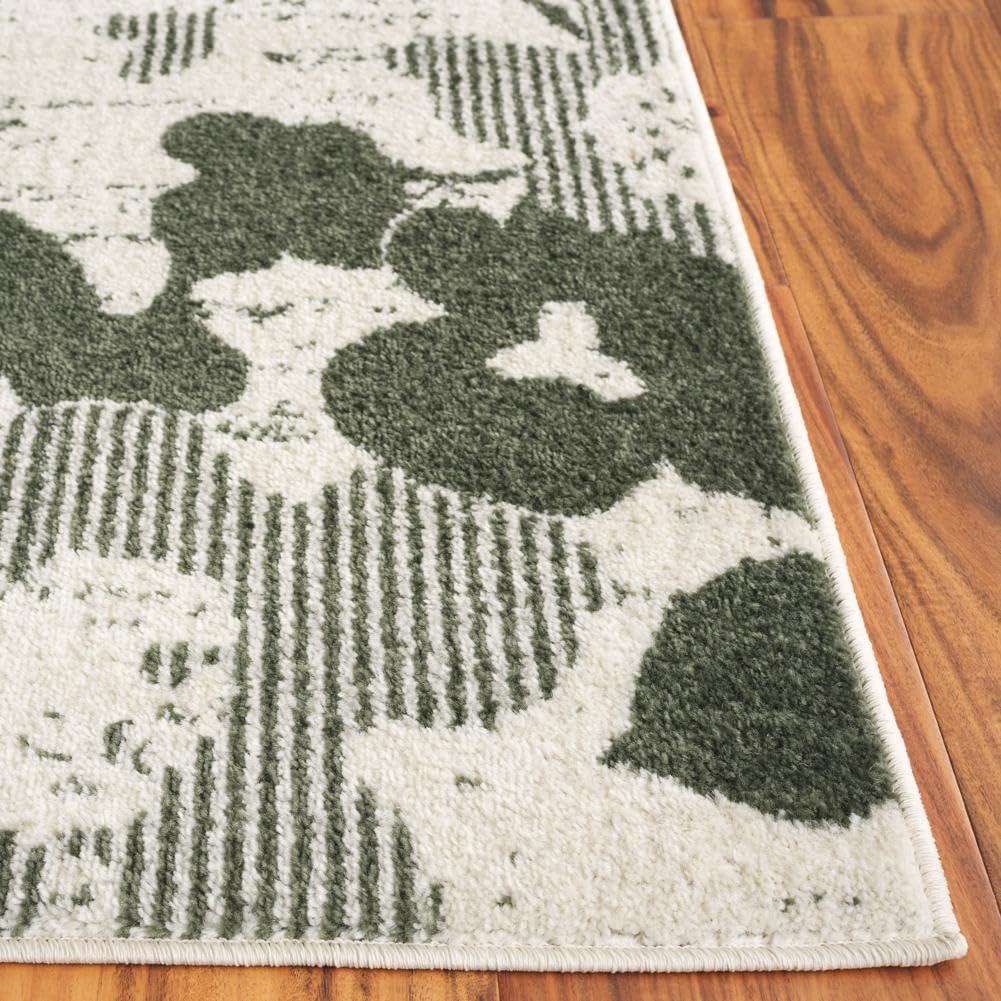 image:imageSAFAVIEH Area Rug 8x10 Adirondack Collection Large Navy amp Silver Floral Glam Damask Design NonShedding amp Easy Cleaning Ideal for Living Room Bedroom Office Dining Space ADR114NIvoryDark Green
