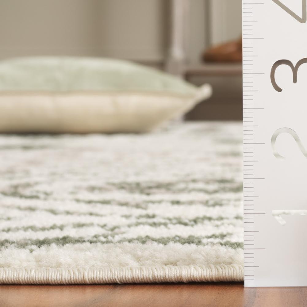 image:imageSAFAVIEH Area Rug 8x10 Adirondack Collection Large Navy amp Silver Floral Glam Damask Design NonShedding amp Easy Cleaning Ideal for Living Room Bedroom Office Dining Space ADR114NIvoryDark Green