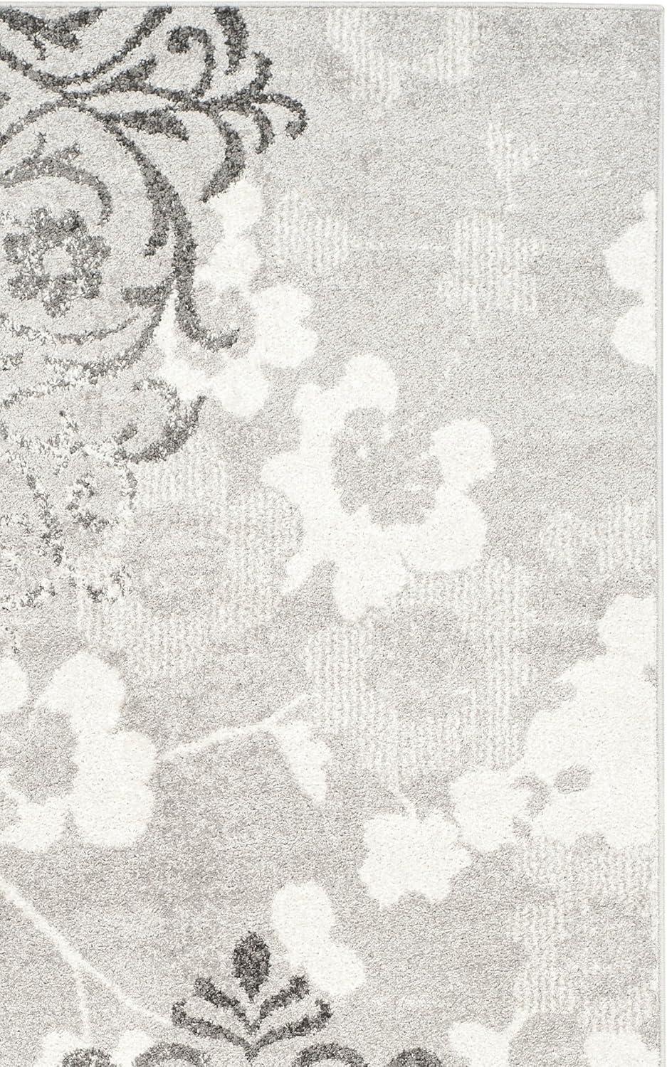 image:imageSAFAVIEH Area Rug 8x10 Adirondack Collection Large Navy amp Silver Floral Glam Damask Design NonShedding amp Easy Cleaning Ideal for Living Room Bedroom Office Dining Space ADR114NSilverIvory