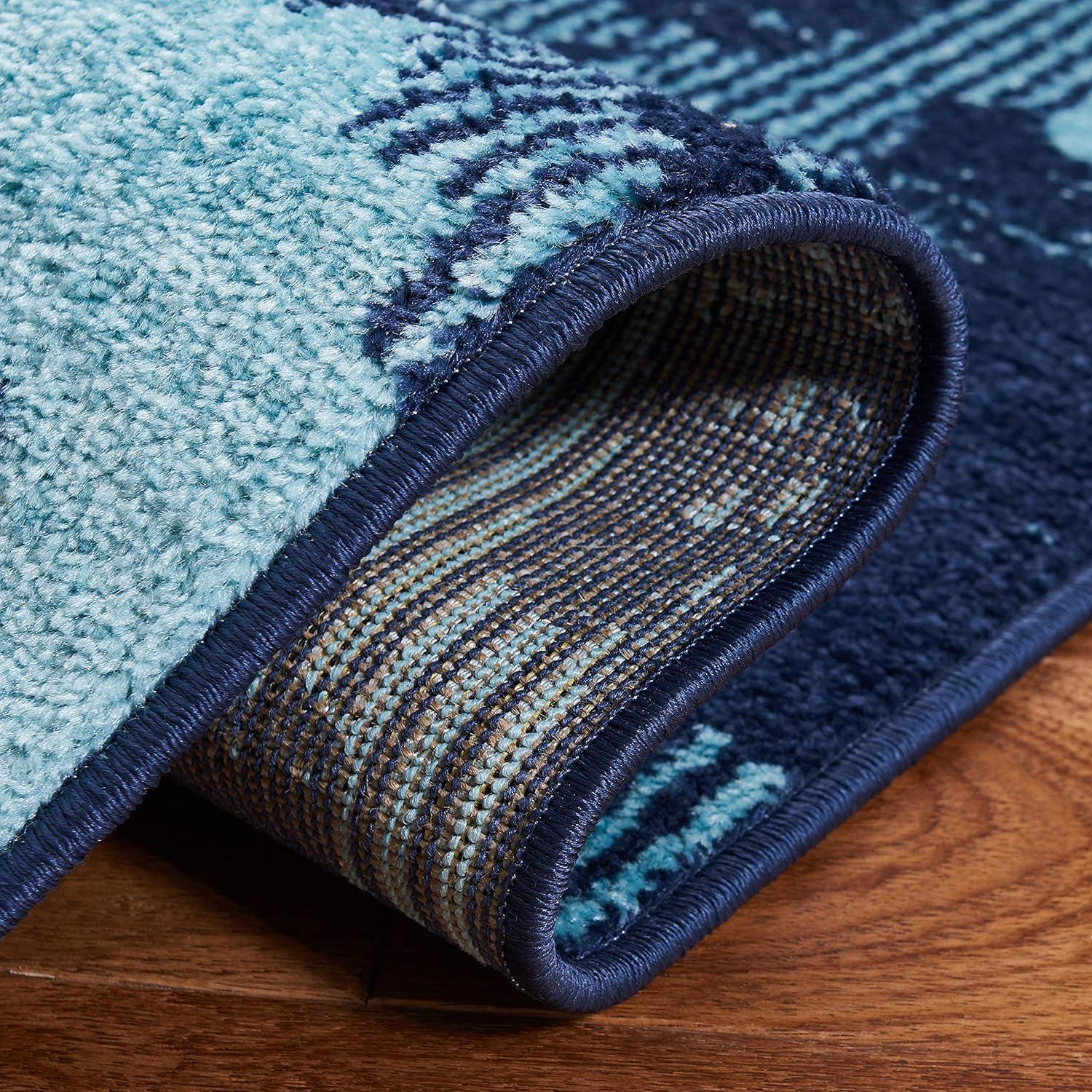 image:imageSAFAVIEH Area Rug 8x10 Adirondack Collection Large Navy amp Silver Floral Glam Damask Design NonShedding amp Easy Cleaning Ideal for Living Room Bedroom Office Dining Space ADR114NNavyAqua