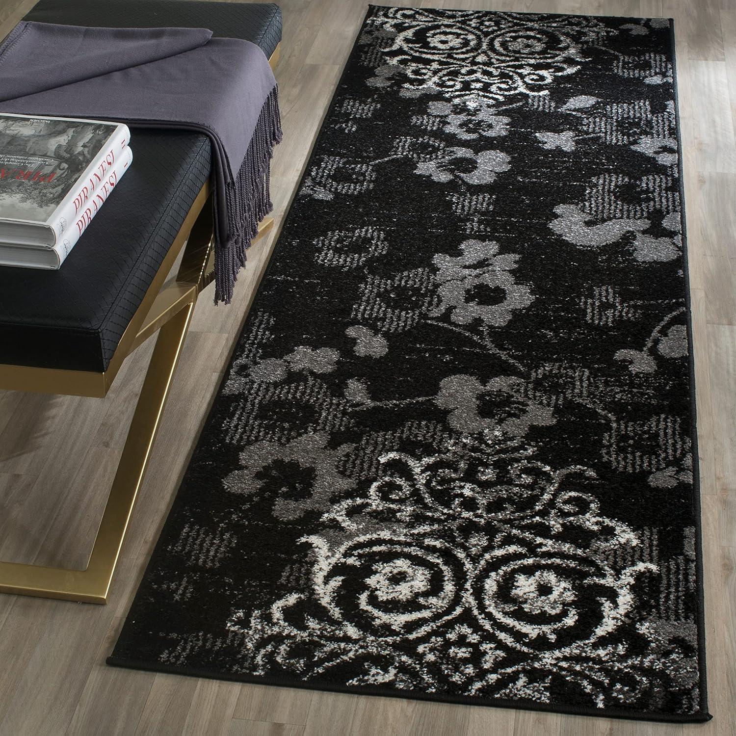 image:imageSAFAVIEH Area Rug 8x10 Adirondack Collection Large Navy amp Silver Floral Glam Damask Design NonShedding amp Easy Cleaning Ideal for Living Room Bedroom Office Dining Space ADR114NIvoryGreen