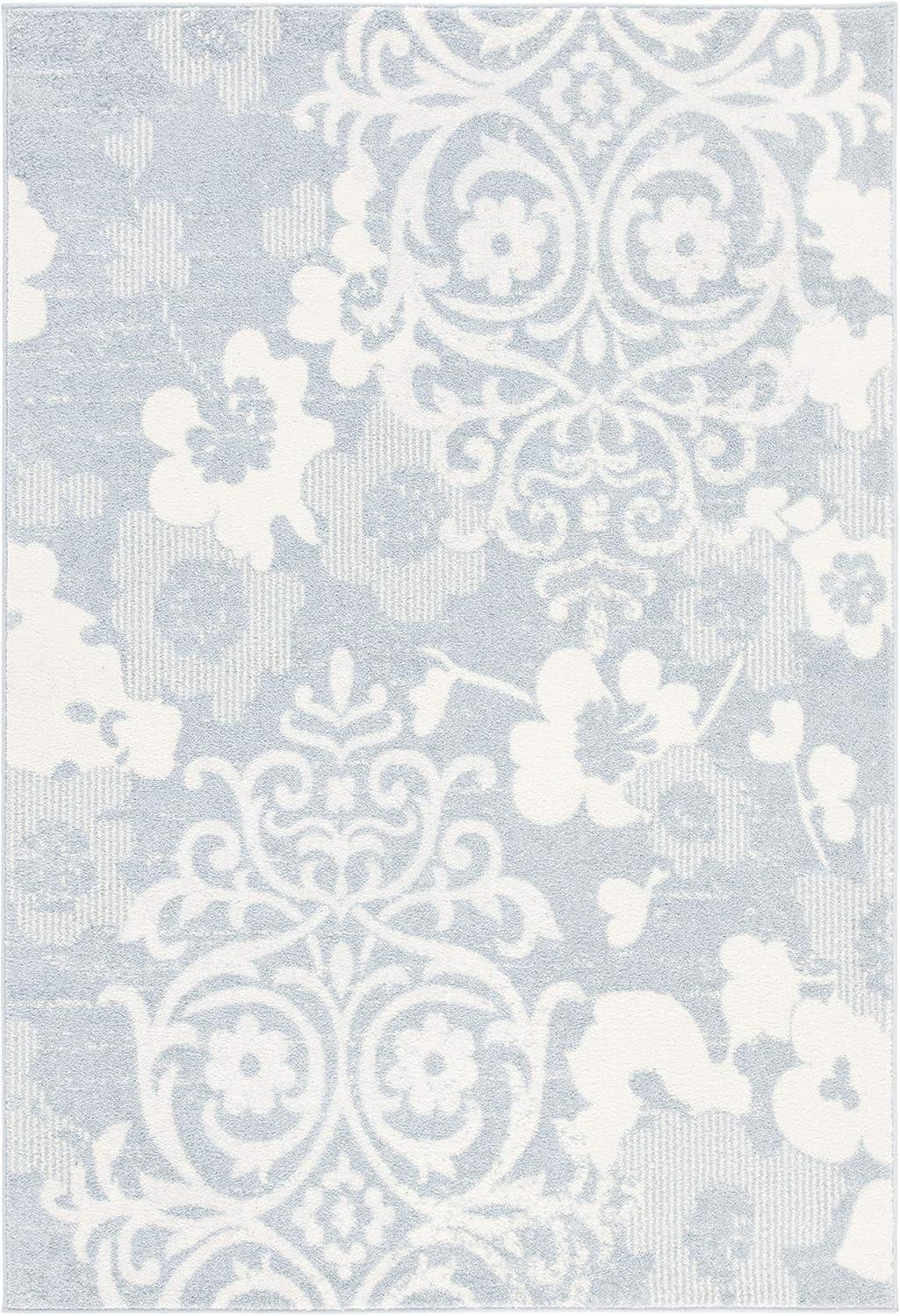 image:imageSAFAVIEH Area Rug 8x10 Adirondack Collection Large Navy amp Silver Floral Glam Damask Design NonShedding amp Easy Cleaning Ideal for Living Room Bedroom Office Dining Space ADR114NGreyIvory