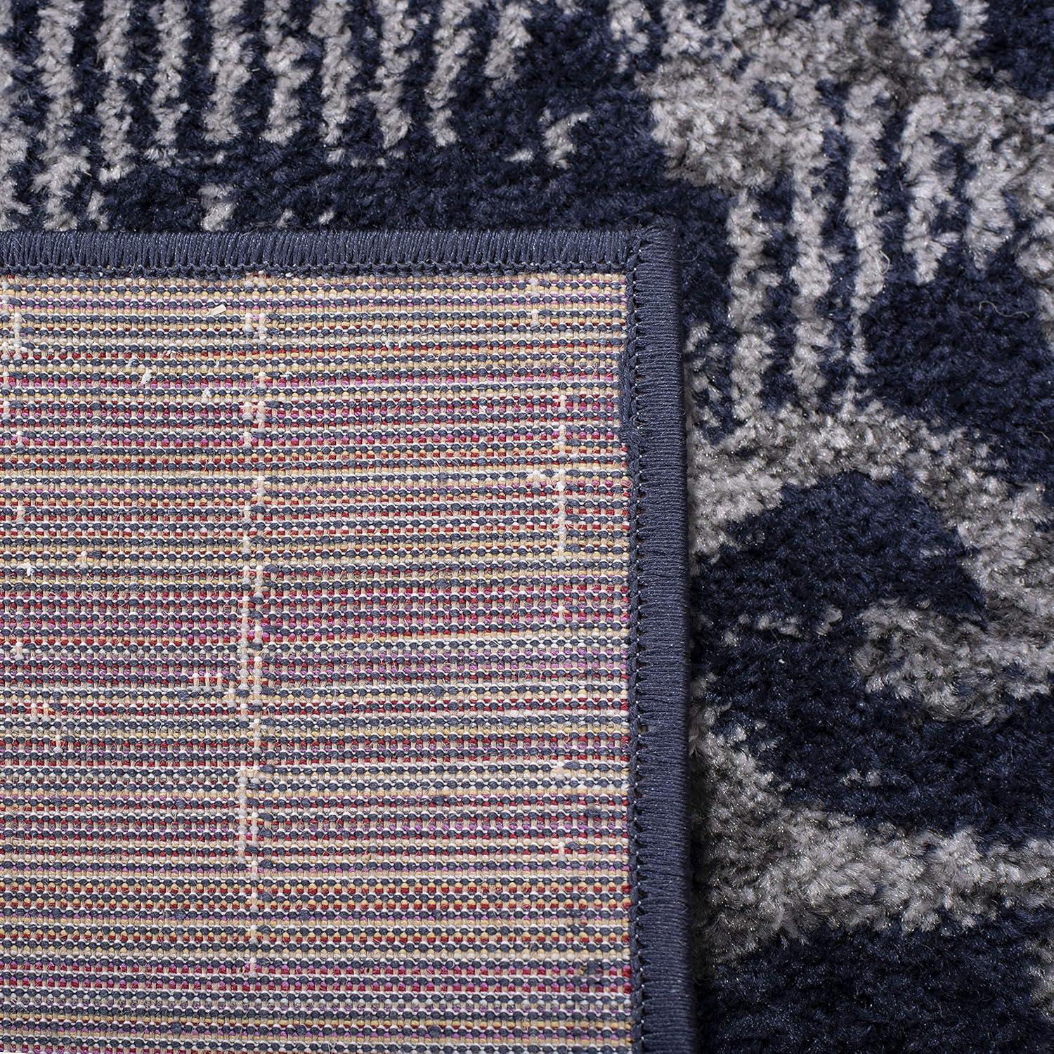 image:imageSAFAVIEH Area Rug 8x10 Adirondack Collection Large Navy amp Silver Floral Glam Damask Design NonShedding amp Easy Cleaning Ideal for Living Room Bedroom Office Dining Space ADR114NNavySilver