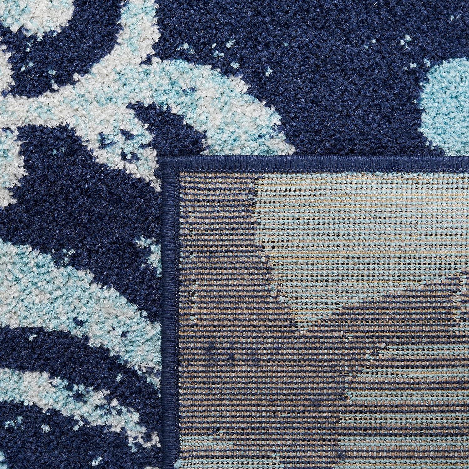 image:imageSAFAVIEH Area Rug 8x10 Adirondack Collection Large Navy amp Silver Floral Glam Damask Design NonShedding amp Easy Cleaning Ideal for Living Room Bedroom Office Dining Space ADR114NNavyAqua