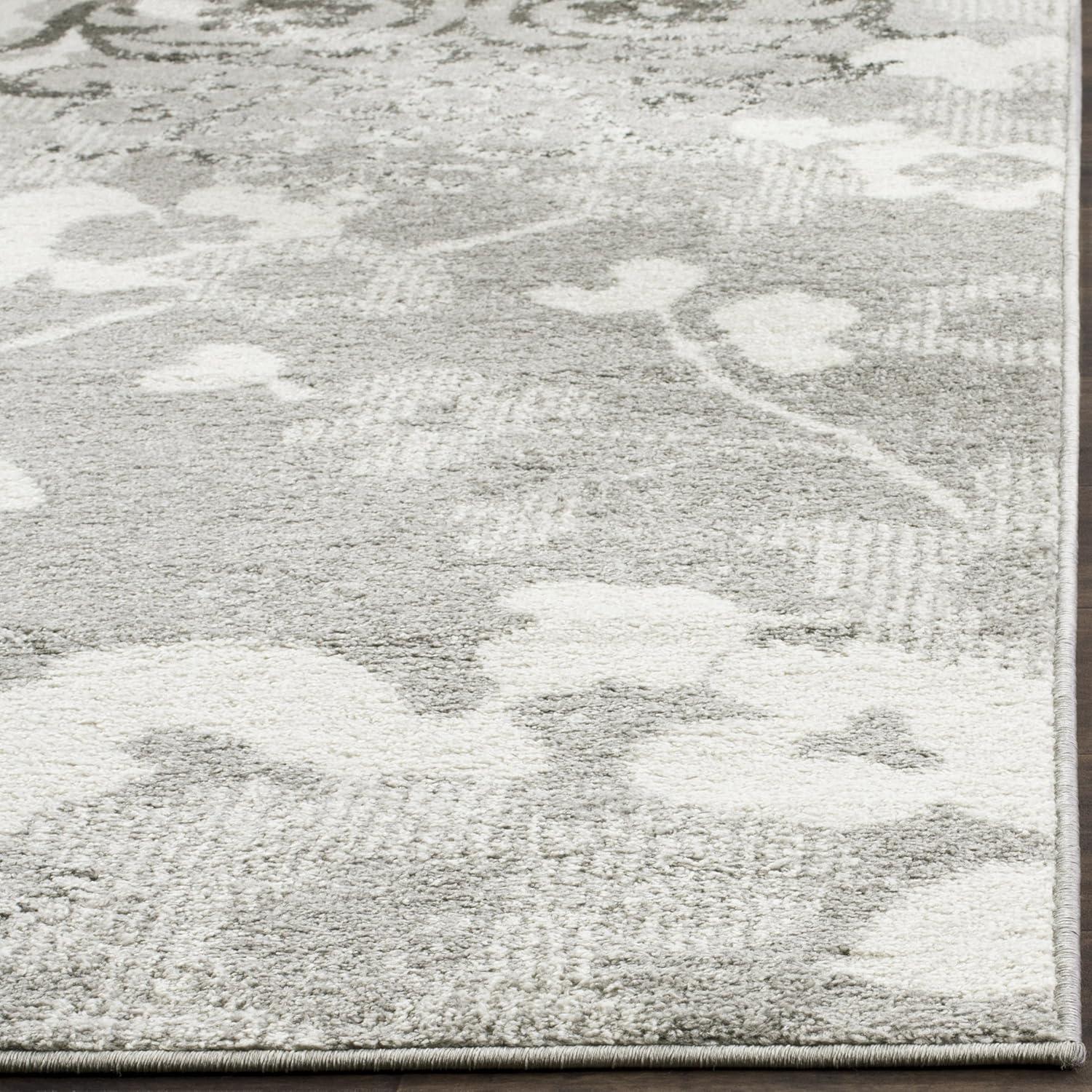 image:imageSAFAVIEH Area Rug 8x10 Adirondack Collection Large Navy amp Silver Floral Glam Damask Design NonShedding amp Easy Cleaning Ideal for Living Room Bedroom Office Dining Space ADR114NSilverIvory