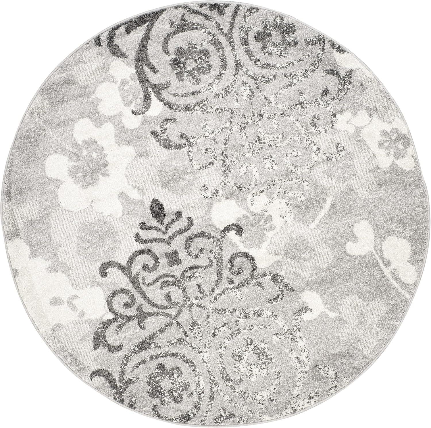 image:imageSAFAVIEH Area Rug 8x10 Adirondack Collection Large Navy amp Silver Floral Glam Damask Design NonShedding amp Easy Cleaning Ideal for Living Room Bedroom Office Dining Space ADR114NSilverIvory