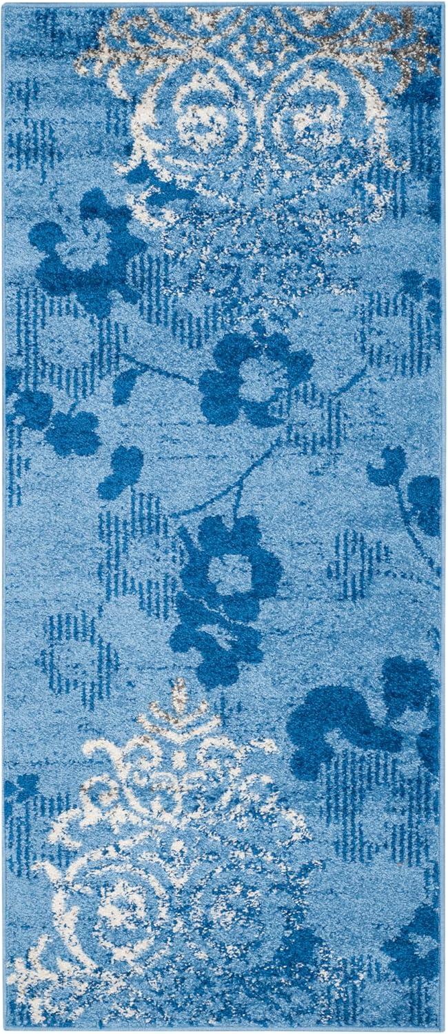 image:imageSAFAVIEH Area Rug 8x10 Adirondack Collection Large Navy amp Silver Floral Glam Damask Design NonShedding amp Easy Cleaning Ideal for Living Room Bedroom Office Dining Space ADR114NLight BlueDark Blue