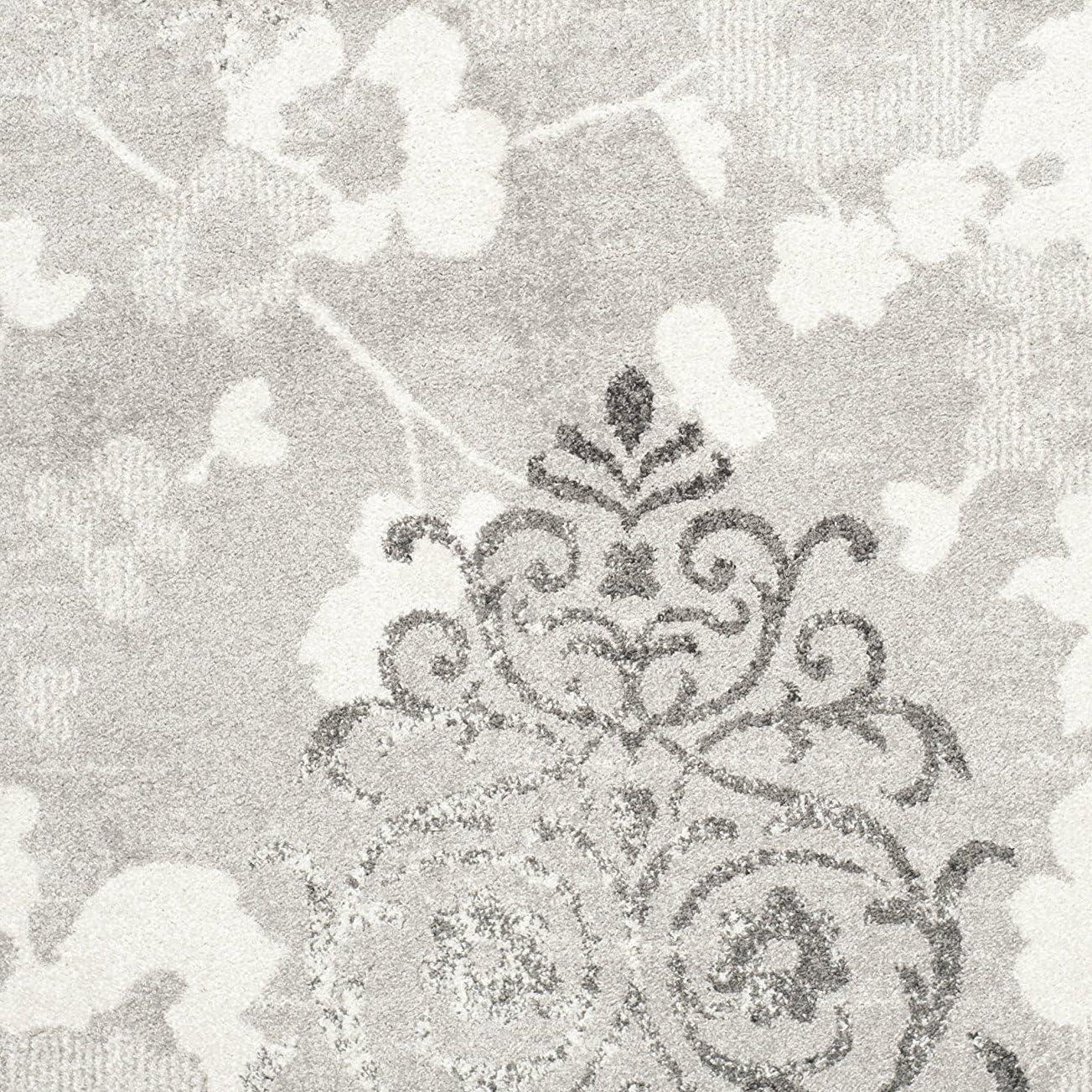 image:imageSAFAVIEH Area Rug 8x10 Adirondack Collection Large Navy amp Silver Floral Glam Damask Design NonShedding amp Easy Cleaning Ideal for Living Room Bedroom Office Dining Space ADR114NSilverIvory