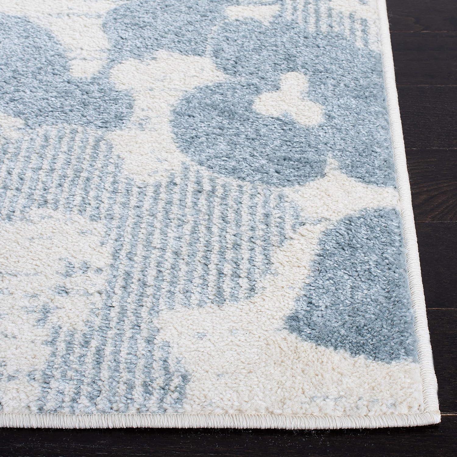 image:imageSAFAVIEH Area Rug 8x10 Adirondack Collection Large Navy amp Silver Floral Glam Damask Design NonShedding amp Easy Cleaning Ideal for Living Room Bedroom Office Dining Space ADR114NIvoryBlue