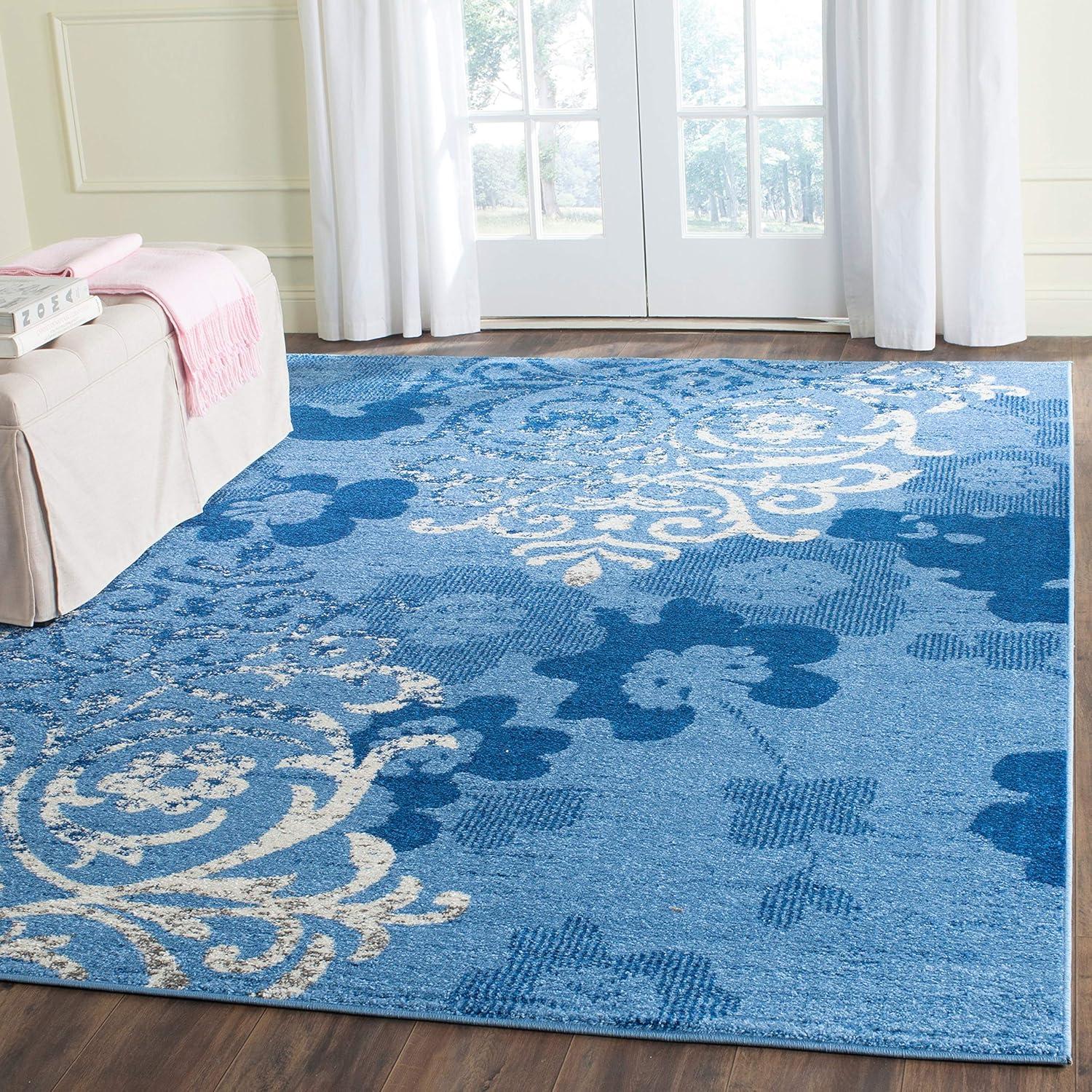 image:imageSAFAVIEH Area Rug 8x10 Adirondack Collection Large Navy amp Silver Floral Glam Damask Design NonShedding amp Easy Cleaning Ideal for Living Room Bedroom Office Dining Space ADR114NGreyIvory