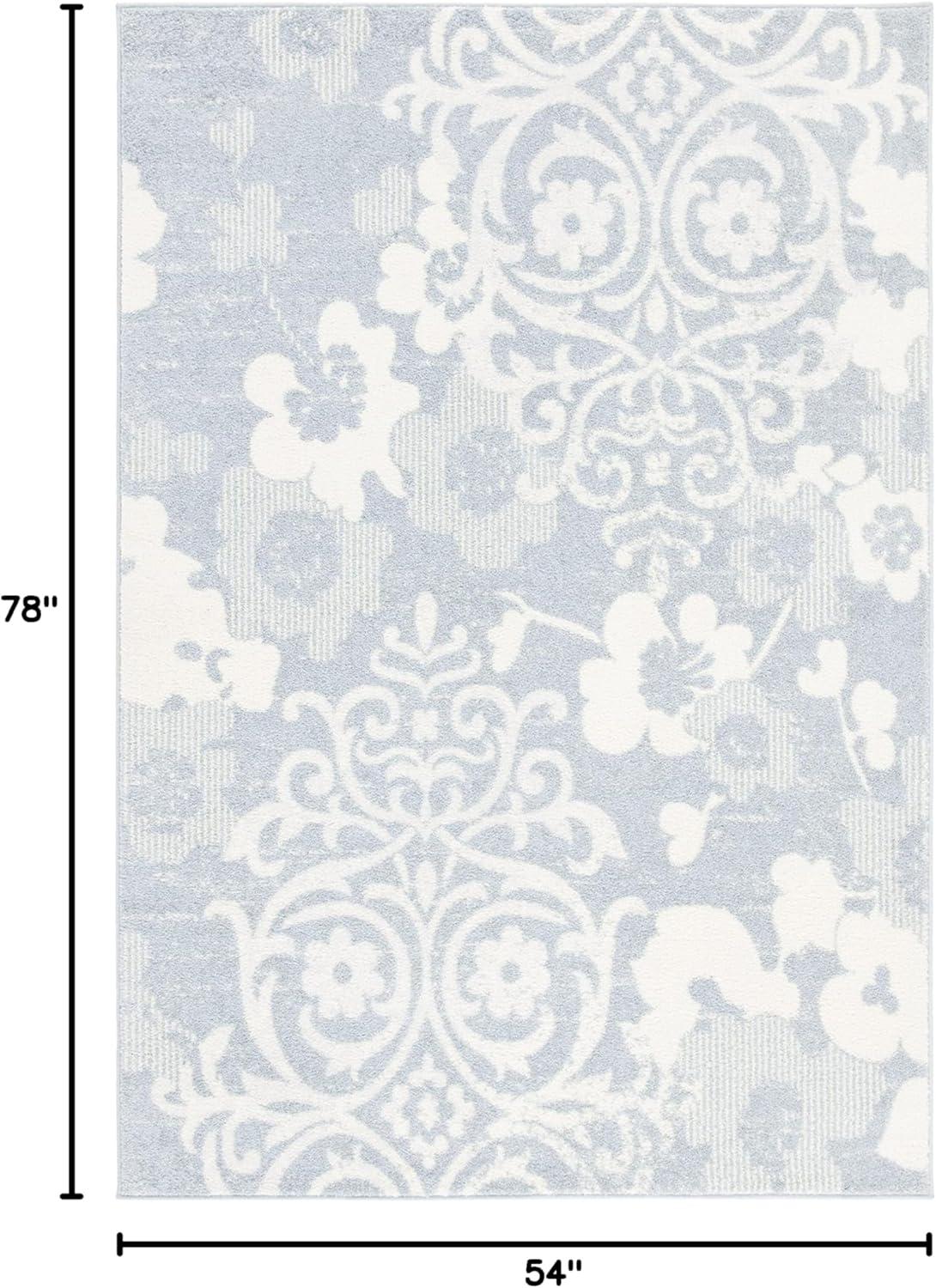 image:imageSAFAVIEH Area Rug 8x10 Adirondack Collection Large Navy amp Silver Floral Glam Damask Design NonShedding amp Easy Cleaning Ideal for Living Room Bedroom Office Dining Space ADR114NGreyIvory
