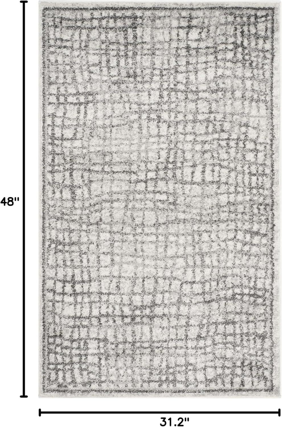 image:imageSAFAVIEH Area Rug 8x10 Adirondack Collection Large Silver amp Ivory Modern Abstract Design NonShedding amp Easy Cleaning Ideal for Living Room Bedroom Office Dining Space ADR103BSilverIvory