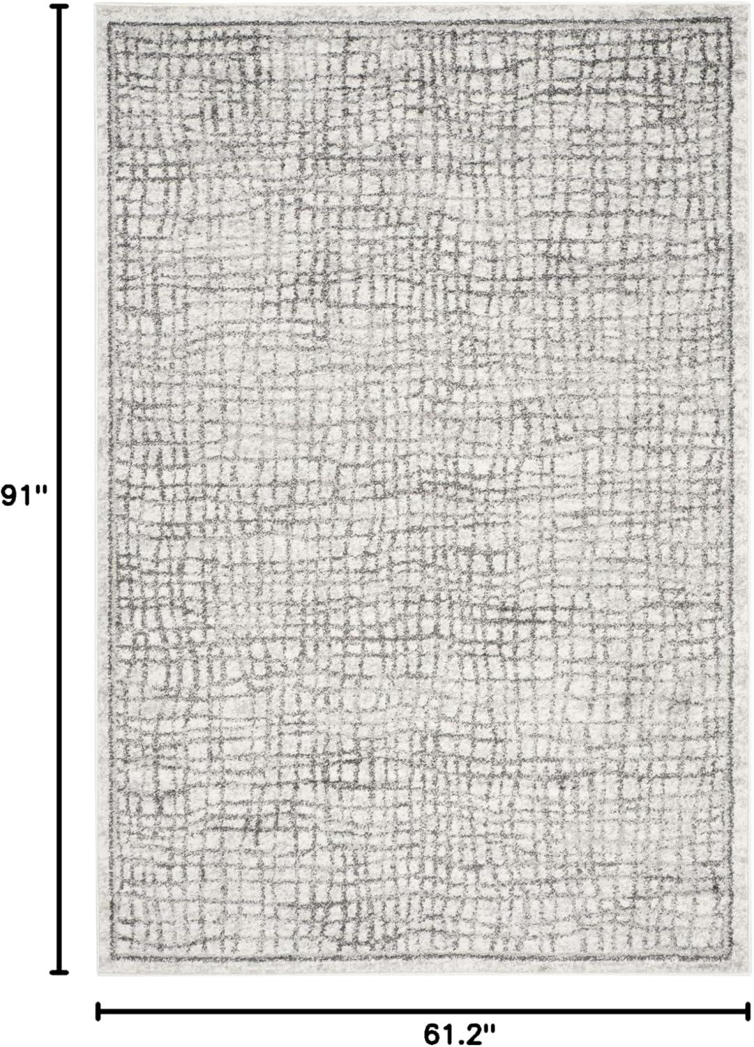 image:imageSAFAVIEH Area Rug 8x10 Adirondack Collection Large Silver amp Ivory Modern Abstract Design NonShedding amp Easy Cleaning Ideal for Living Room Bedroom Office Dining Space ADR103BSilverIvory