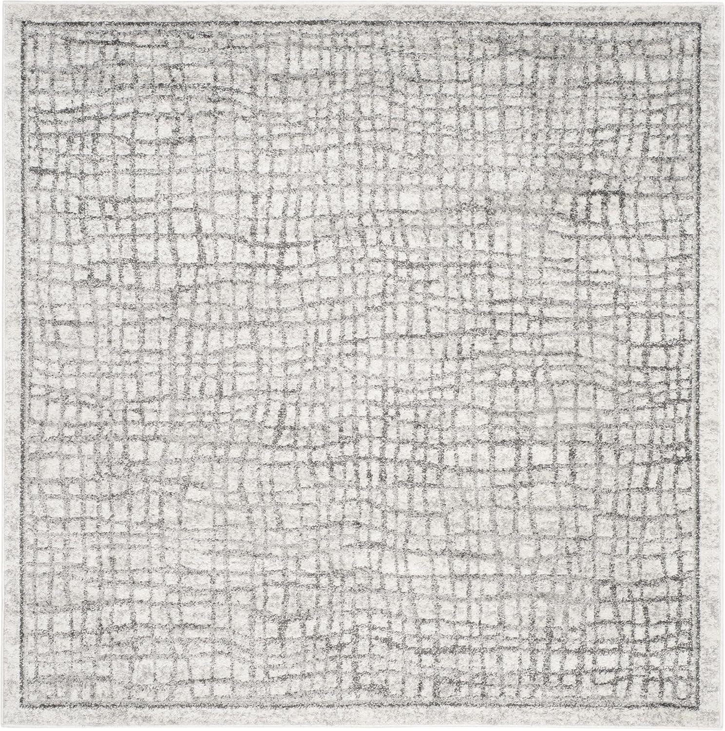 image:imageSAFAVIEH Area Rug 8x10 Adirondack Collection Large Silver amp Ivory Modern Abstract Design NonShedding amp Easy Cleaning Ideal for Living Room Bedroom Office Dining Space ADR103BSilverIvory