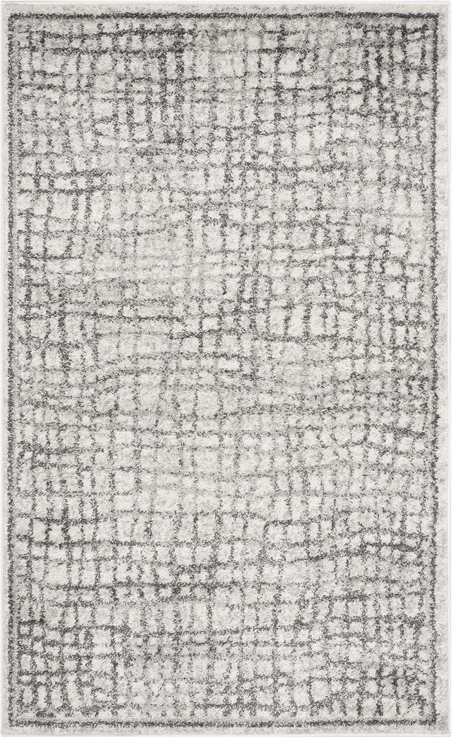 image:imageSAFAVIEH Area Rug 8x10 Adirondack Collection Large Silver amp Ivory Modern Abstract Design NonShedding amp Easy Cleaning Ideal for Living Room Bedroom Office Dining Space ADR103BSilverIvory