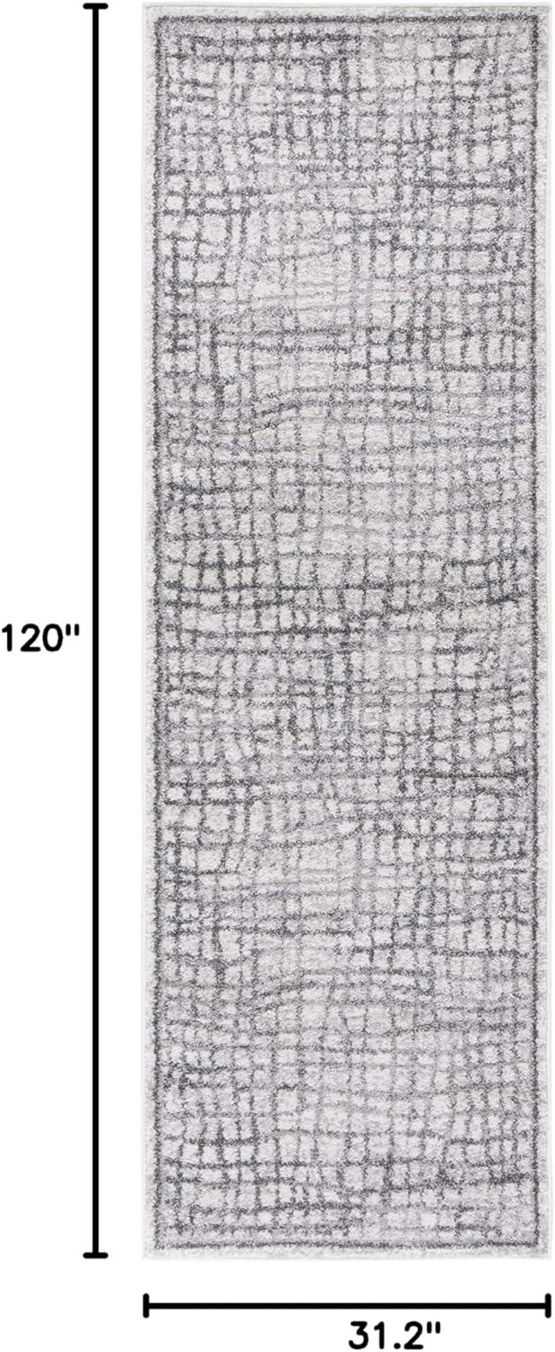 image:imageSAFAVIEH Area Rug 8x10 Adirondack Collection Large Silver amp Ivory Modern Abstract Design NonShedding amp Easy Cleaning Ideal for Living Room Bedroom Office Dining Space ADR103BSilverIvory