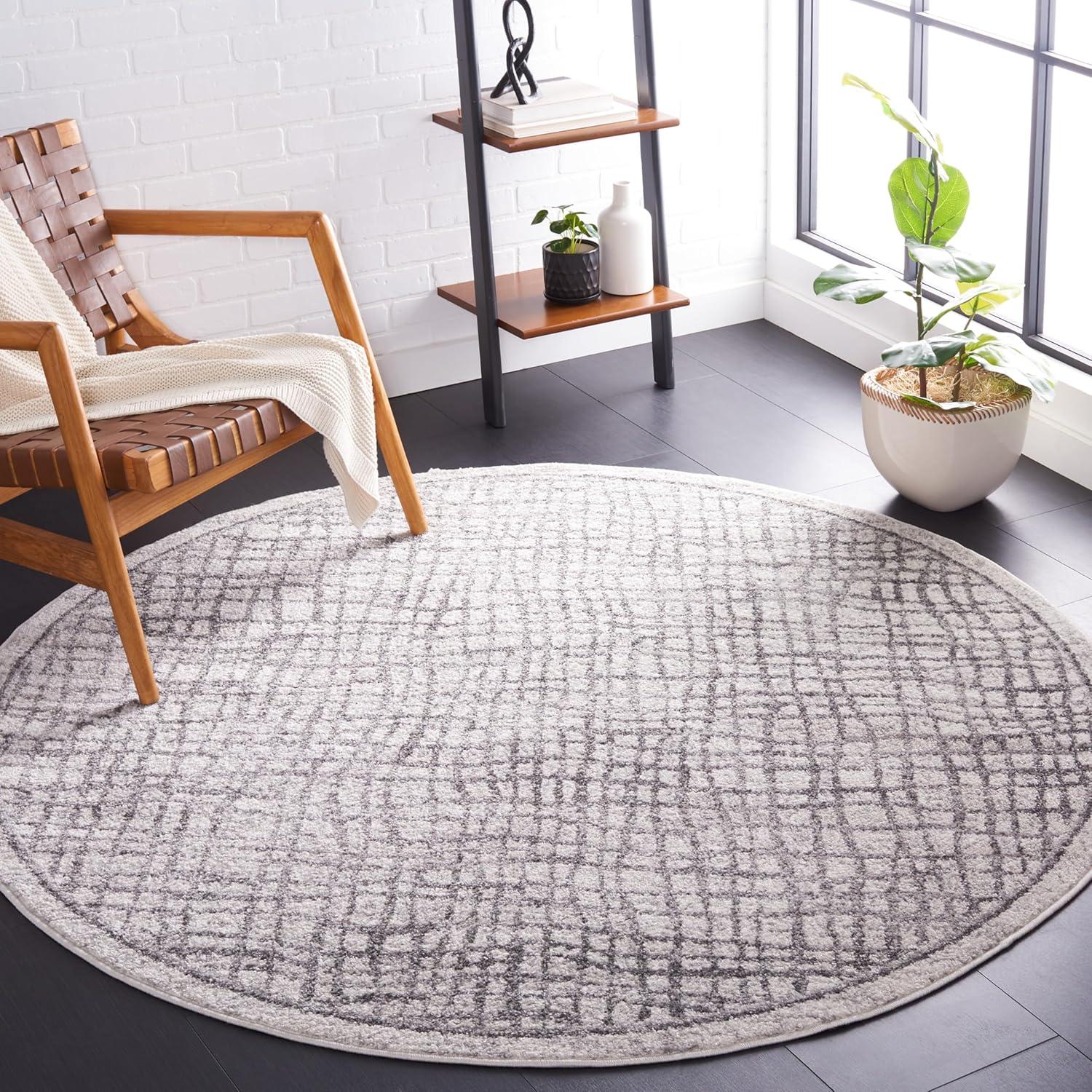 image:imageSAFAVIEH Area Rug 8x10 Adirondack Collection Large Silver amp Ivory Modern Abstract Design NonShedding amp Easy Cleaning Ideal for Living Room Bedroom Office Dining Space ADR103BSilverIvory