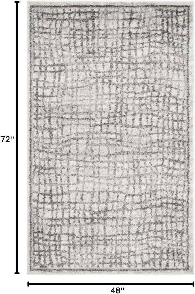 image:imageSAFAVIEH Area Rug 8x10 Adirondack Collection Large Silver amp Ivory Modern Abstract Design NonShedding amp Easy Cleaning Ideal for Living Room Bedroom Office Dining Space ADR103BSilverIvory