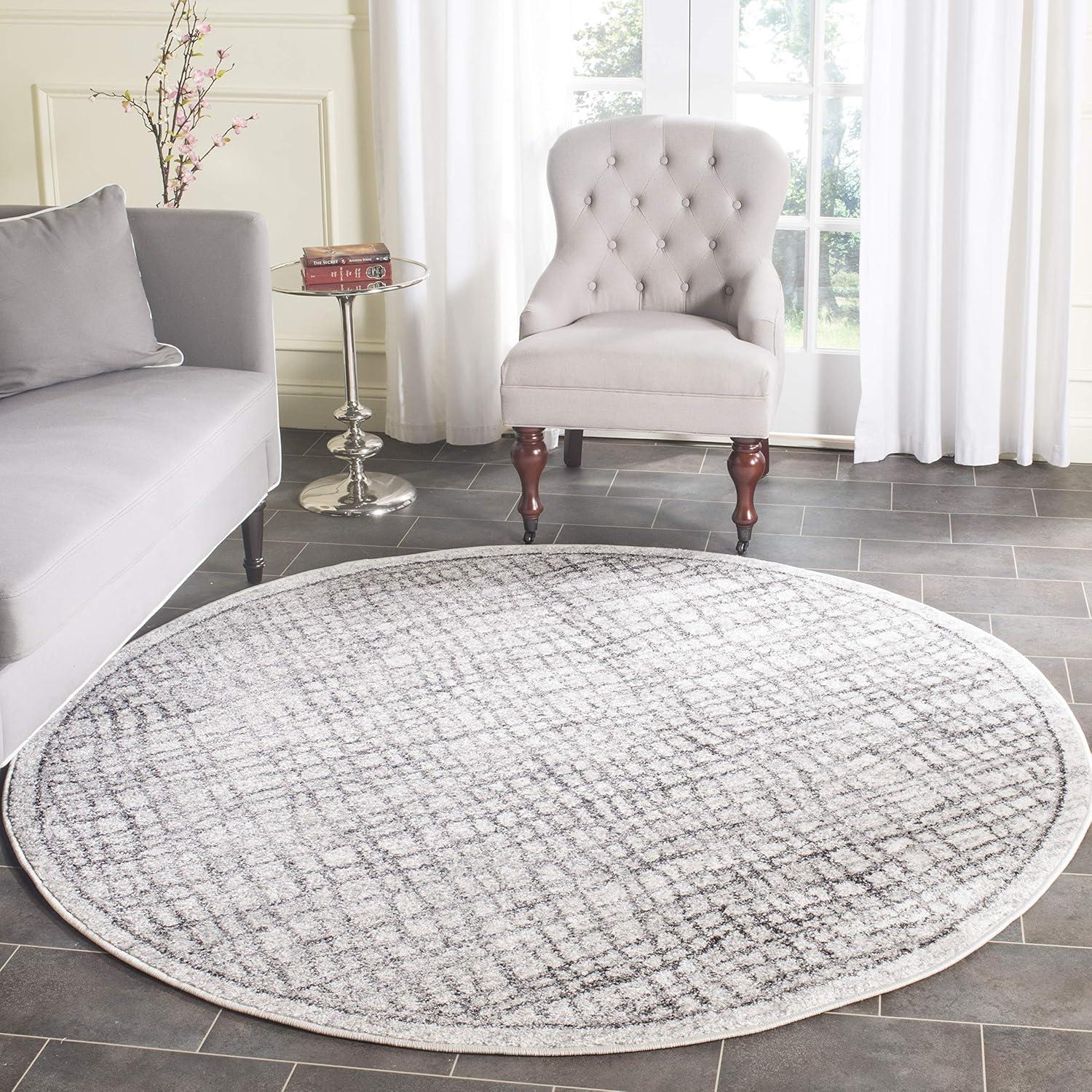 image:imageSAFAVIEH Area Rug 8x10 Adirondack Collection Large Silver amp Ivory Modern Abstract Design NonShedding amp Easy Cleaning Ideal for Living Room Bedroom Office Dining Space ADR103BSilverIvory