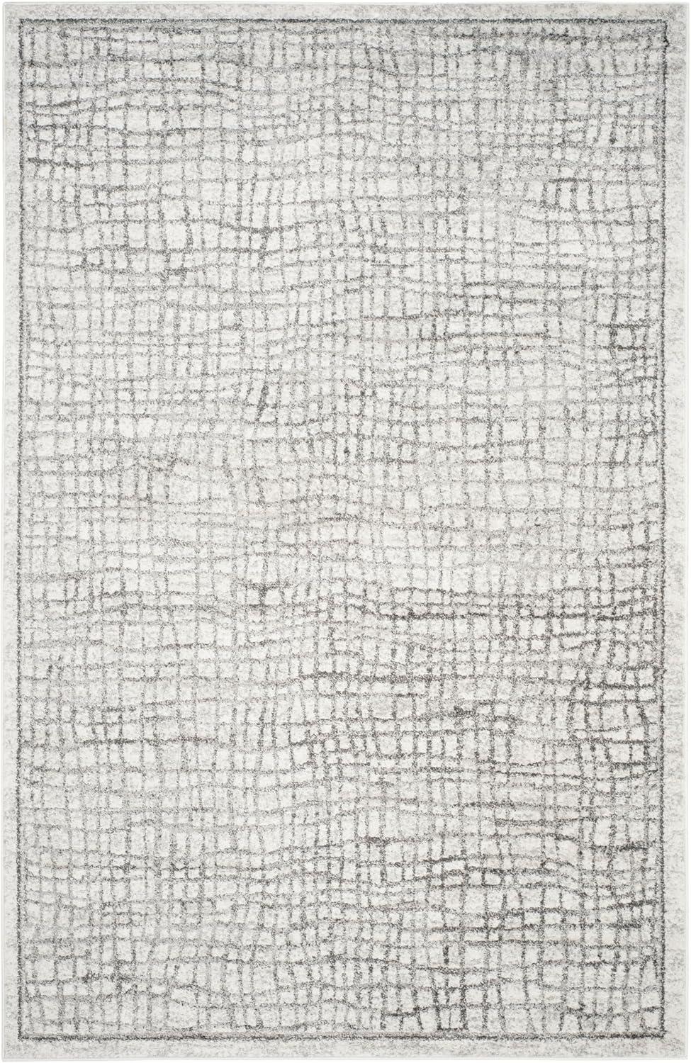 image:imageSAFAVIEH Area Rug 8x10 Adirondack Collection Large Silver amp Ivory Modern Abstract Design NonShedding amp Easy Cleaning Ideal for Living Room Bedroom Office Dining Space ADR103BSilverIvory