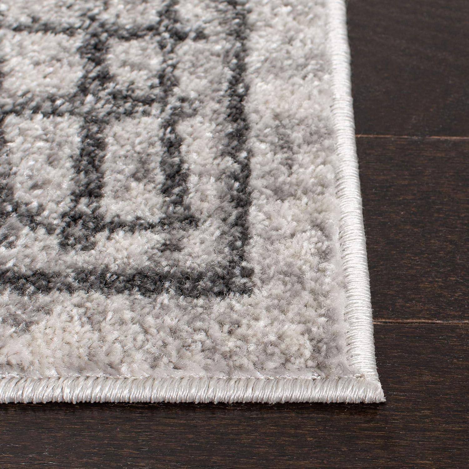 image:imageSAFAVIEH Area Rug 8x10 Adirondack Collection Large Silver amp Ivory Modern Abstract Design NonShedding amp Easy Cleaning Ideal for Living Room Bedroom Office Dining Space ADR103BSilverIvory