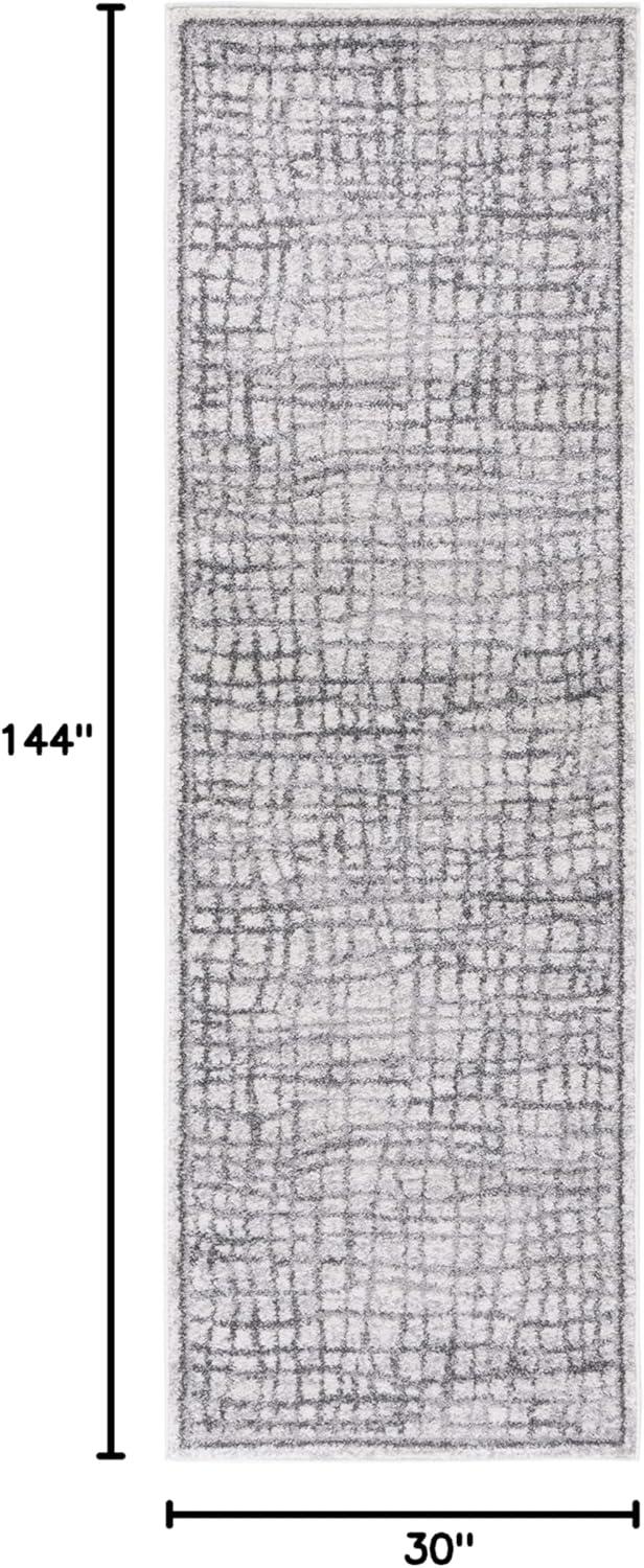 image:imageSAFAVIEH Area Rug 8x10 Adirondack Collection Large Silver amp Ivory Modern Abstract Design NonShedding amp Easy Cleaning Ideal for Living Room Bedroom Office Dining Space ADR103BSilverIvory