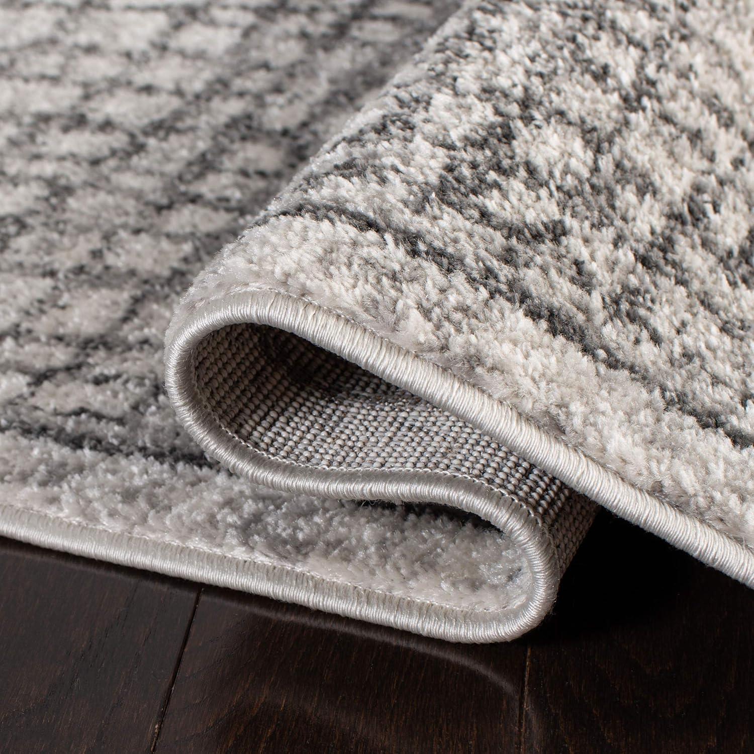 image:imageSAFAVIEH Area Rug 8x10 Adirondack Collection Large Silver amp Ivory Modern Abstract Design NonShedding amp Easy Cleaning Ideal for Living Room Bedroom Office Dining Space ADR103BSilverIvory