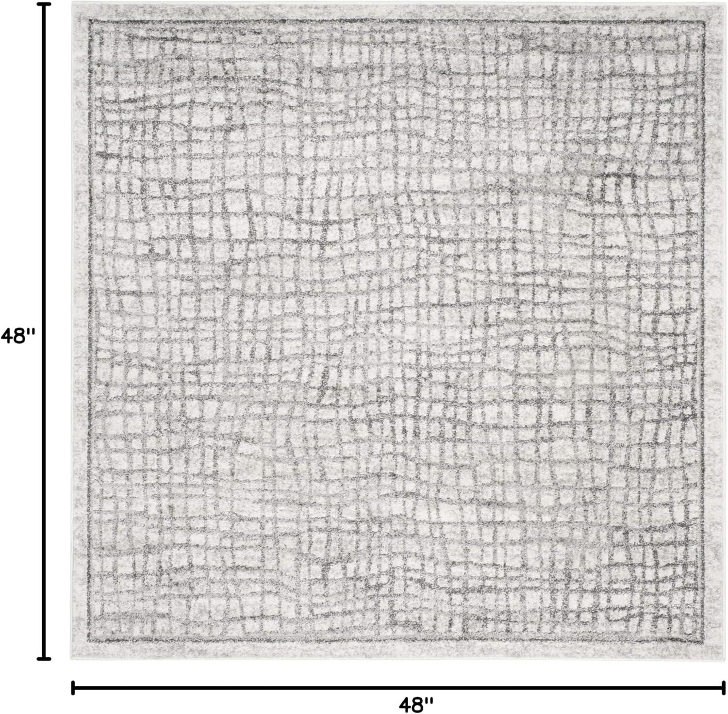 image:imageSAFAVIEH Area Rug 8x10 Adirondack Collection Large Silver amp Ivory Modern Abstract Design NonShedding amp Easy Cleaning Ideal for Living Room Bedroom Office Dining Space ADR103BSilverIvory