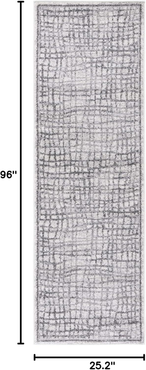 image:imageSAFAVIEH Area Rug 8x10 Adirondack Collection Large Silver amp Ivory Modern Abstract Design NonShedding amp Easy Cleaning Ideal for Living Room Bedroom Office Dining Space ADR103BSilverIvory
