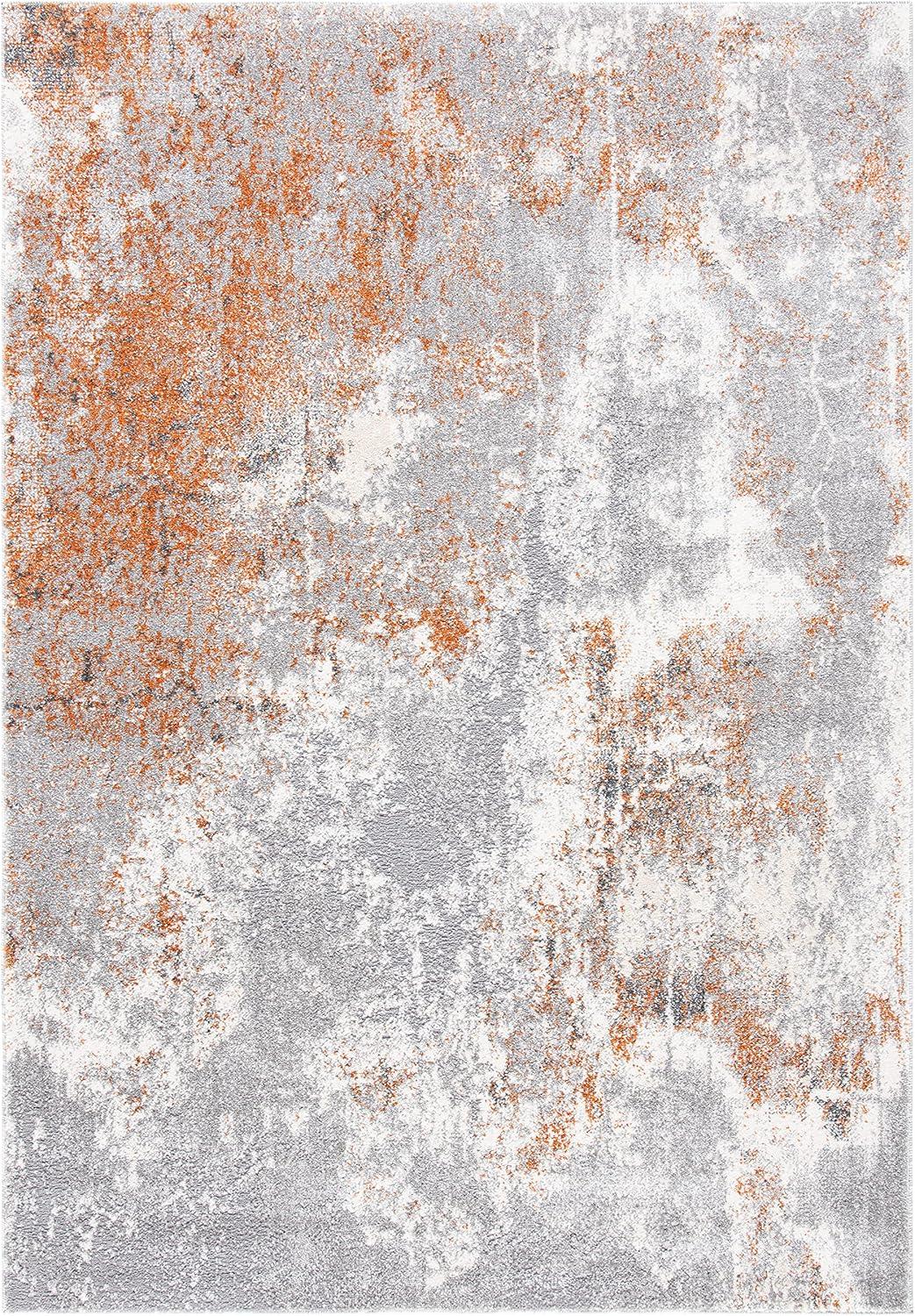 image:imageSAFAVIEH Area Rug 8x10 Aston Collection Large Grey amp Blue Modern Abstract Design NonShedding amp Easy Cleaning Ideal for Living Room Bedroom Office Dining Space ASN708FGreyRust