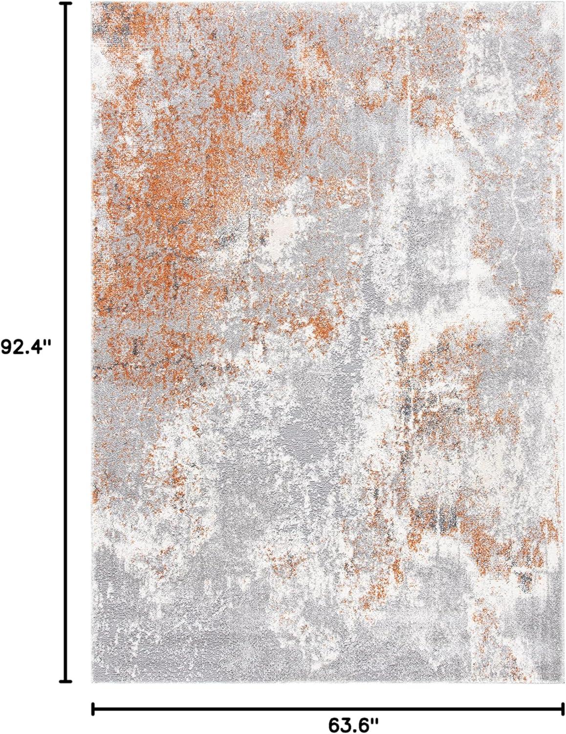 image:imageSAFAVIEH Area Rug 8x10 Aston Collection Large Grey amp Blue Modern Abstract Design NonShedding amp Easy Cleaning Ideal for Living Room Bedroom Office Dining Space ASN708FGreyRust