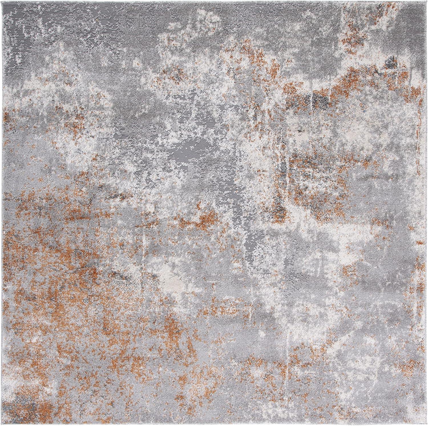 image:imageSAFAVIEH Area Rug 8x10 Aston Collection Large Grey amp Blue Modern Abstract Design NonShedding amp Easy Cleaning Ideal for Living Room Bedroom Office Dining Space ASN708FGreyRust