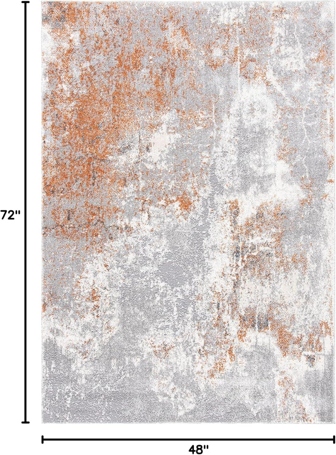 image:imageSAFAVIEH Area Rug 8x10 Aston Collection Large Grey amp Blue Modern Abstract Design NonShedding amp Easy Cleaning Ideal for Living Room Bedroom Office Dining Space ASN708FGreyRust