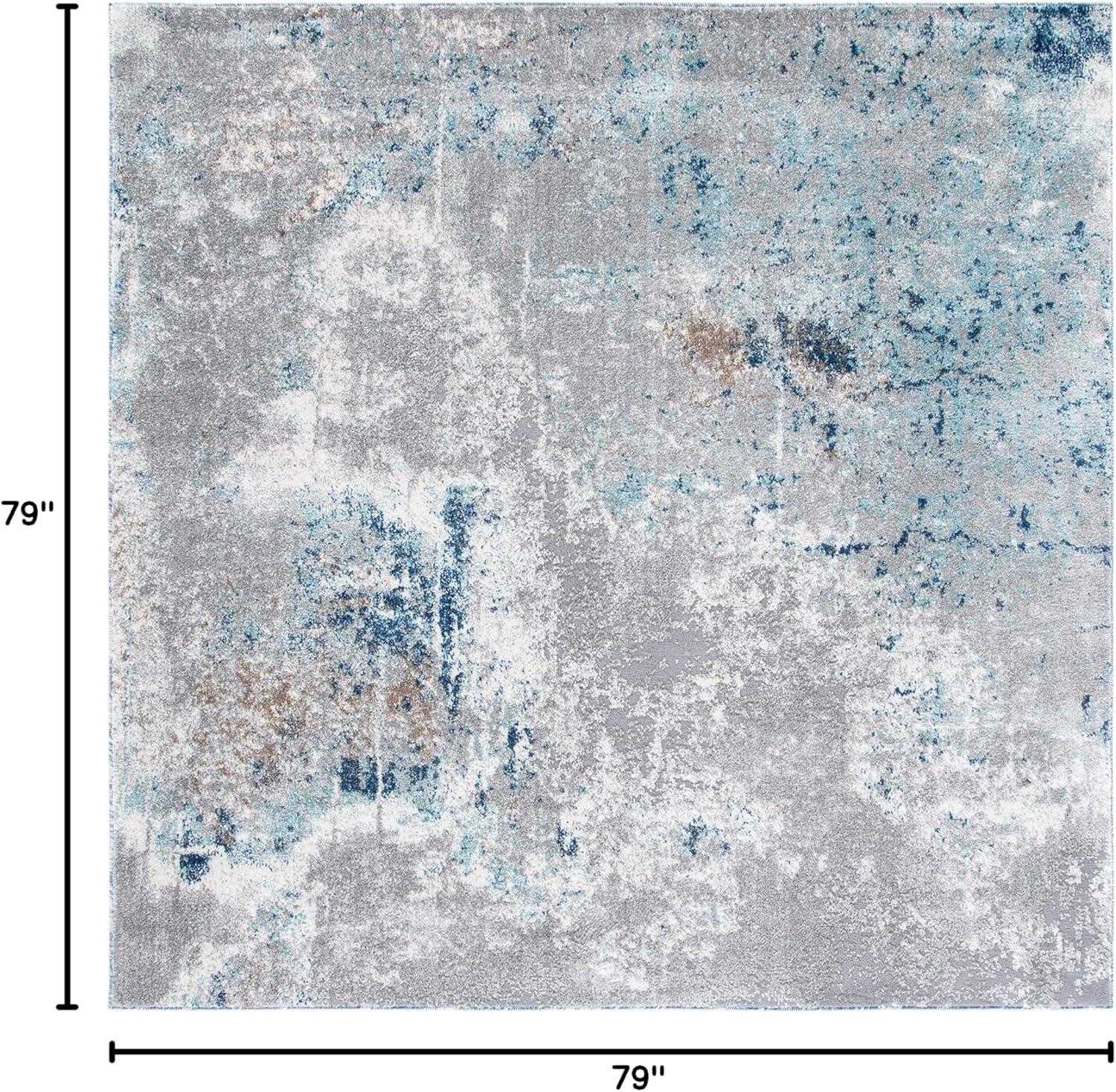 image:imageSAFAVIEH Area Rug 8x10 Aston Collection Large Grey amp Blue Modern Abstract Design NonShedding amp Easy Cleaning Ideal for Living Room Bedroom Office Dining Space ASN708FGreyBlue