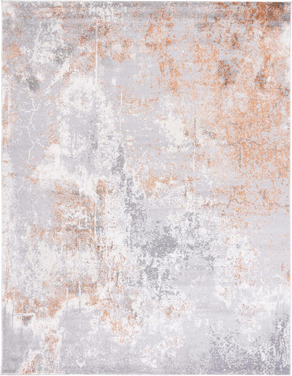 image:imageSAFAVIEH Area Rug 8x10 Aston Collection Large Grey amp Blue Modern Abstract Design NonShedding amp Easy Cleaning Ideal for Living Room Bedroom Office Dining Space ASN708FGreyRust