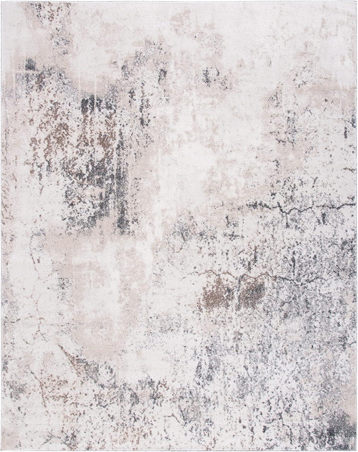 image:imageSAFAVIEH Area Rug 8x10 Aston Collection Large Grey amp Blue Modern Abstract Design NonShedding amp Easy Cleaning Ideal for Living Room Bedroom Office Dining Space ASN708FIvoryGrey