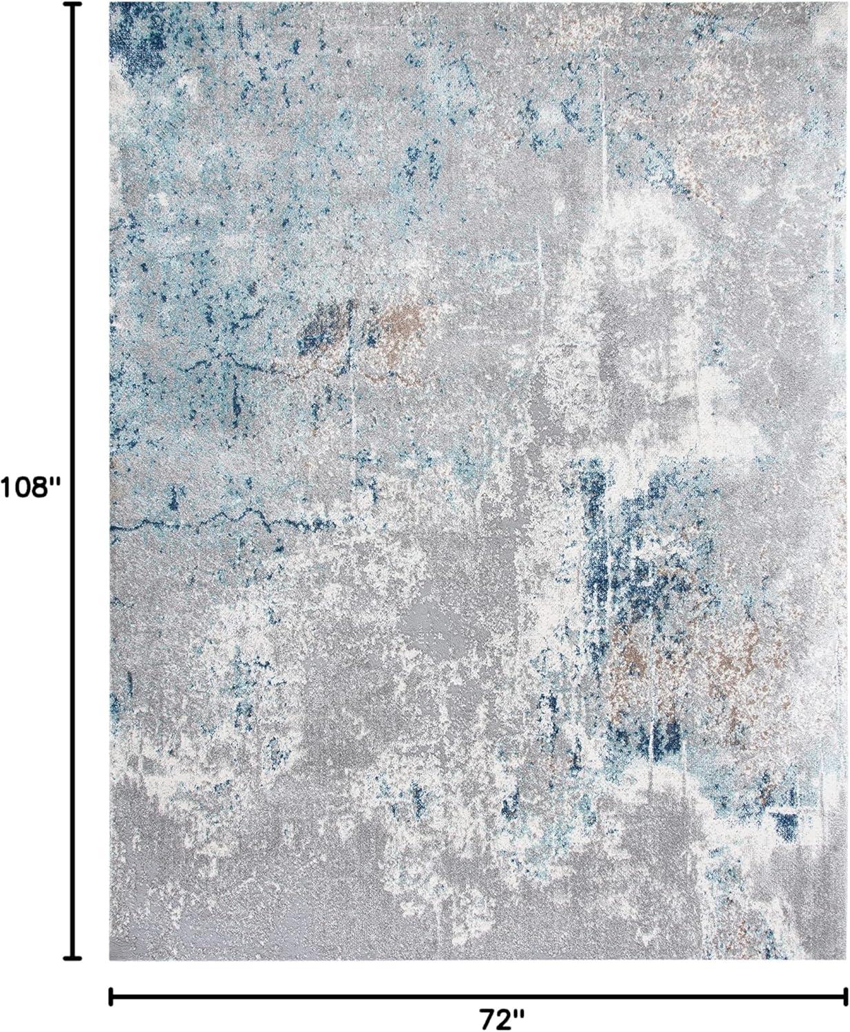 image:imageSAFAVIEH Area Rug 8x10 Aston Collection Large Grey amp Blue Modern Abstract Design NonShedding amp Easy Cleaning Ideal for Living Room Bedroom Office Dining Space ASN708FGreyBlue
