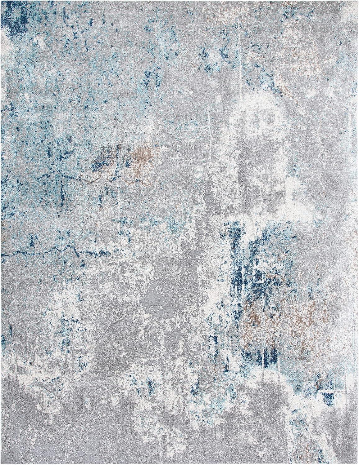 image:imageSAFAVIEH Area Rug 8x10 Aston Collection Large Grey amp Blue Modern Abstract Design NonShedding amp Easy Cleaning Ideal for Living Room Bedroom Office Dining Space ASN708FGreyBlue