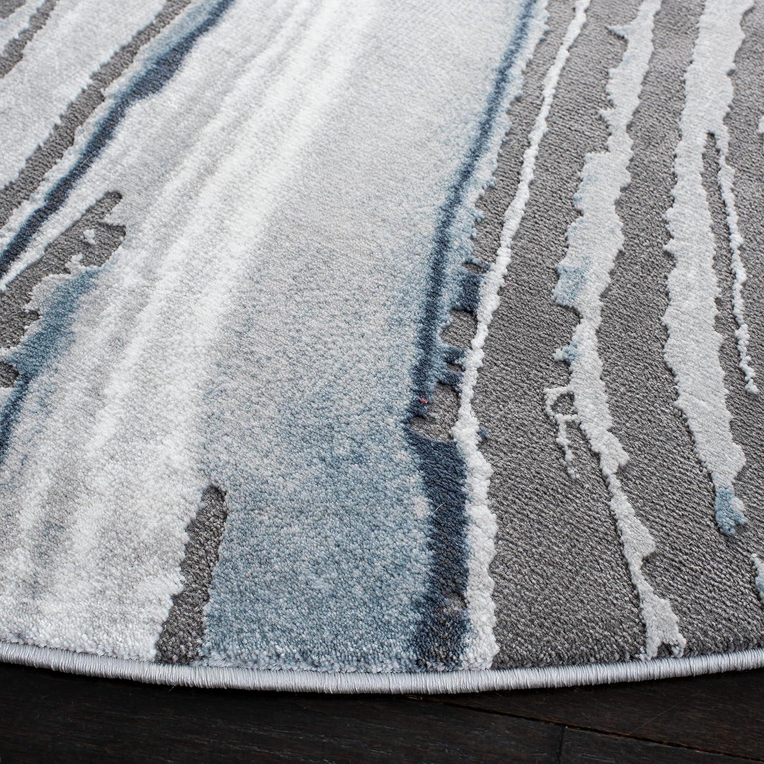 image:imageSAFAVIEH Area Rug 8x10 Craft Collection Large Blue amp Grey Modern Abstract Design NonShedding amp Easy Cleaning Ideal for Living Room Bedroom Office Dining Space CFT845MBlueGrey