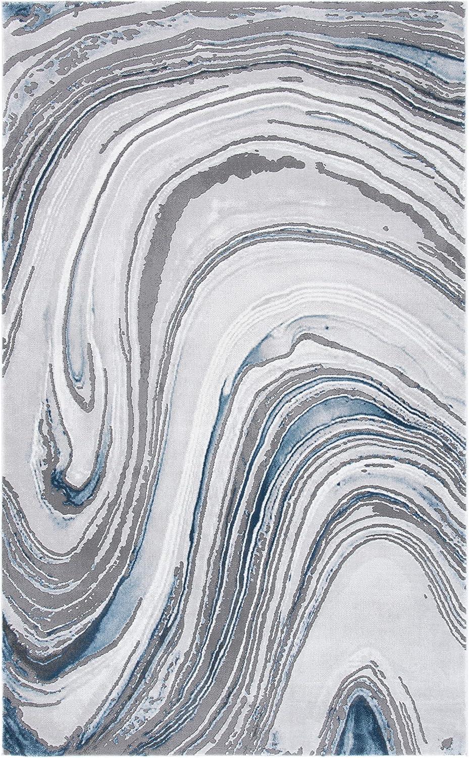 image:imageSAFAVIEH Area Rug 8x10 Craft Collection Large Blue amp Grey Modern Abstract Design NonShedding amp Easy Cleaning Ideal for Living Room Bedroom Office Dining Space CFT845MBlueGrey
